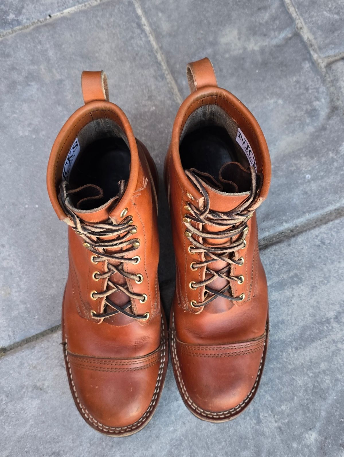 Photo by yorkpahomes on November 3, 2024 of the Nicks Wickett and Craig Toe Cap - Double Stuffed - MTO in Wickett & Craig Natural Double Stuffed.