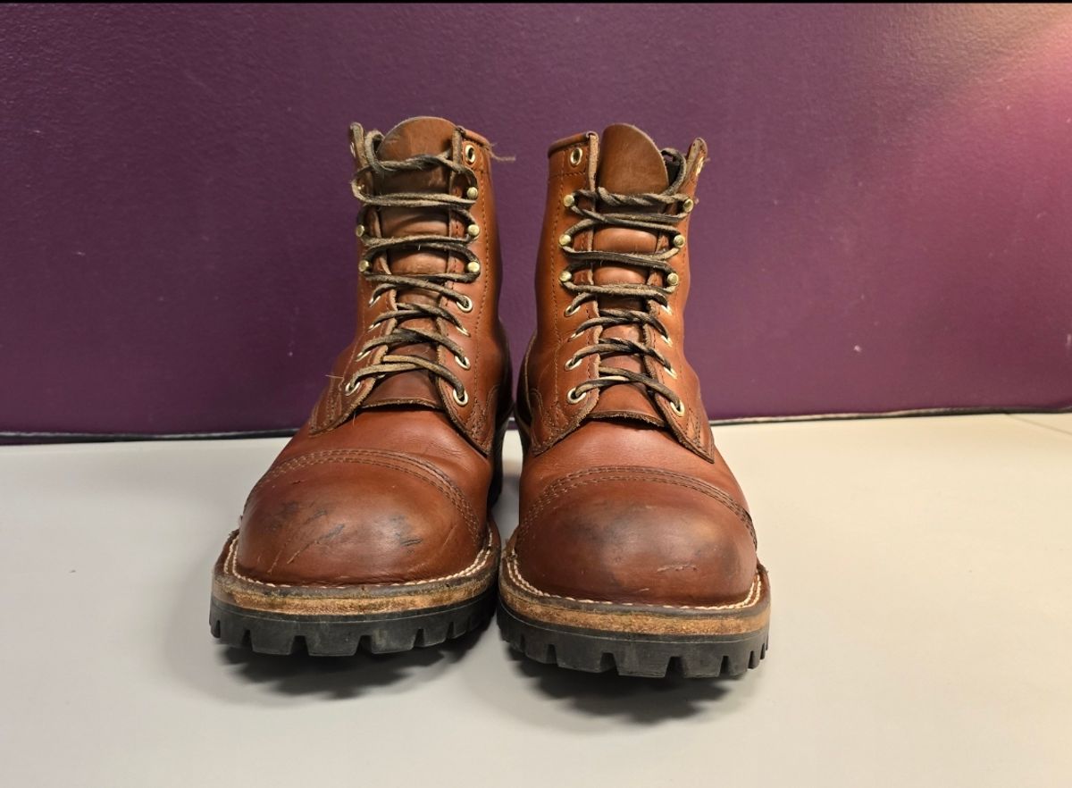 Photo by yorkpahomes on December 6, 2024 of the Nicks Wickett and Craig Toe Cap - Double Stuffed - MTO in Wickett & Craig Natural Double Stuffed.