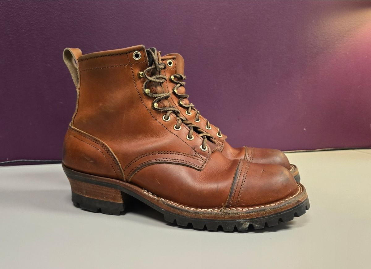 Photo by yorkpahomes on December 6, 2024 of the Nicks Wickett and Craig Toe Cap - Double Stuffed - MTO in Wickett & Craig Natural Double Stuffed.