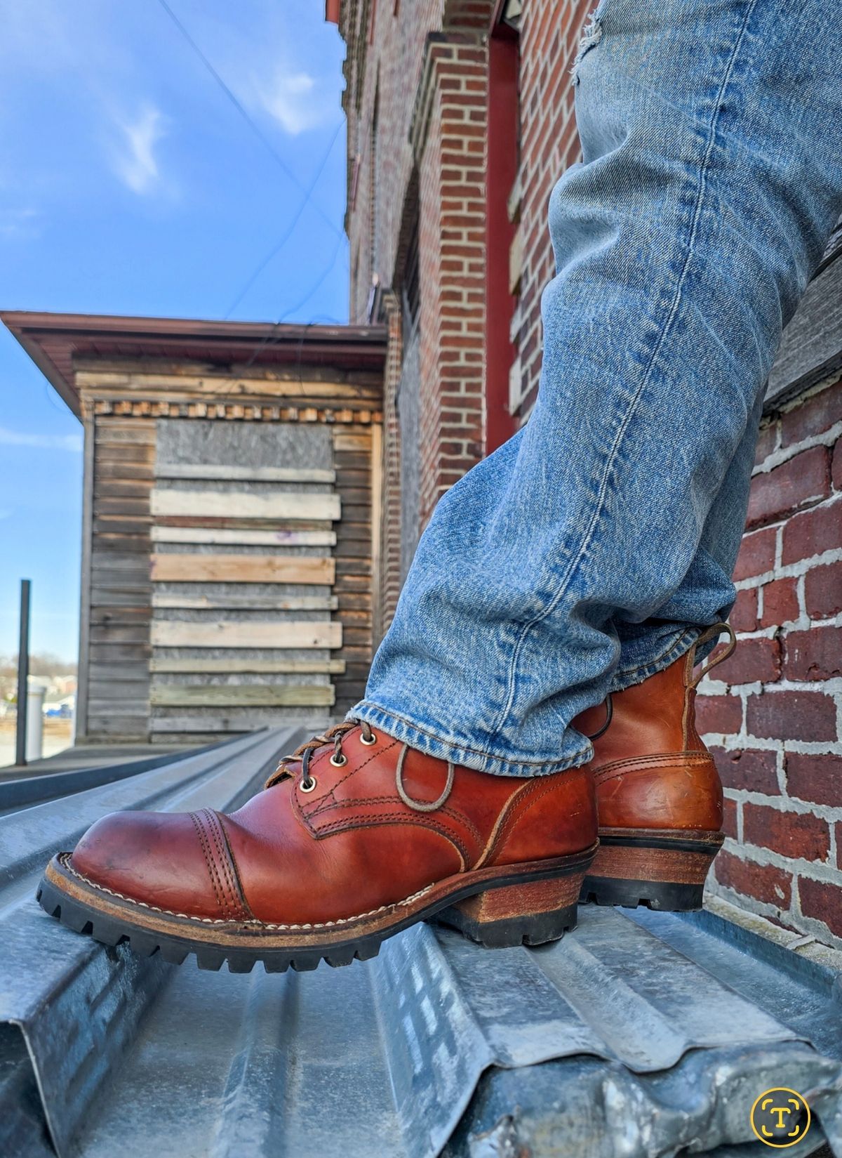 Photo by yorkpahomes on January 5, 2025 of the Nicks Wickett and Craig Toe Cap - Double Stuffed - MTO in Wickett & Craig Natural Double Stuffed.
