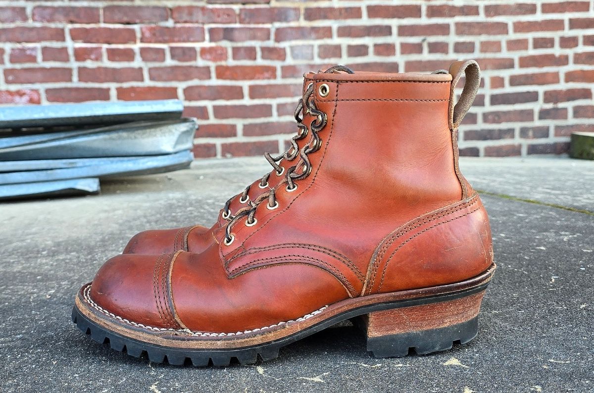 Photo by yorkpahomes on January 5, 2025 of the Nicks Wickett and Craig Toe Cap - Double Stuffed - MTO in Wickett & Craig Natural Double Stuffed.