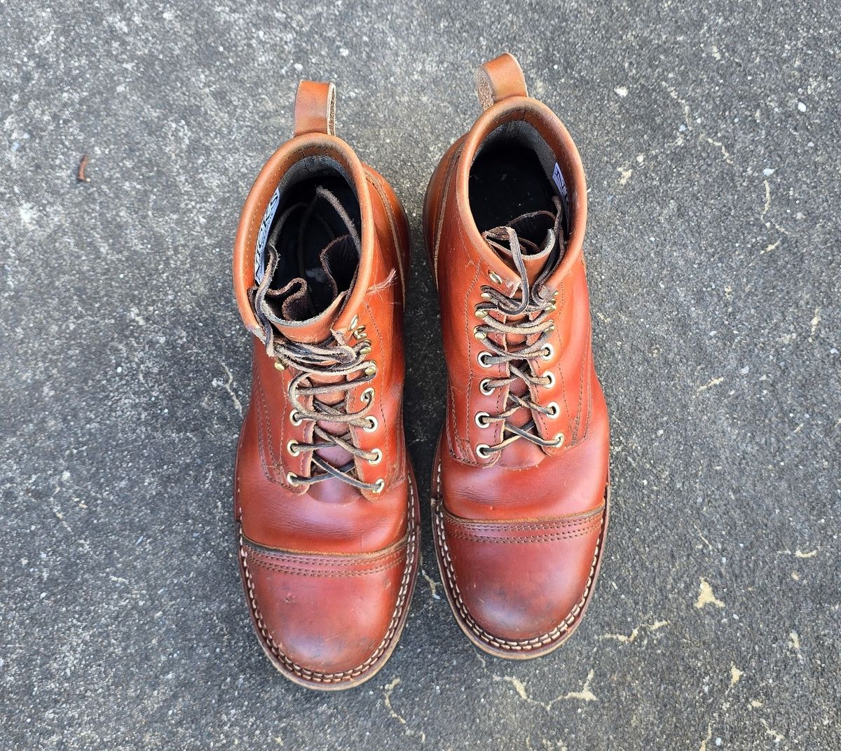 Photo by yorkpahomes on January 5, 2025 of the Nicks Wickett and Craig Toe Cap - Double Stuffed - MTO in Wickett & Craig Natural Double Stuffed.