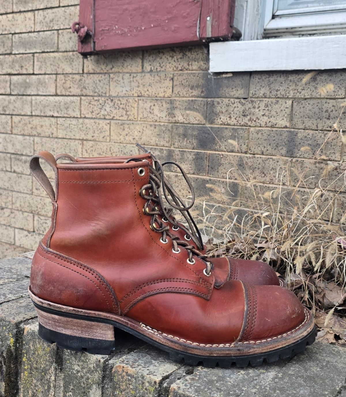 Photo by yorkpahomes on February 6, 2025 of the Nicks Wickett and Craig Toe Cap - Double Stuffed - MTO in Wickett & Craig Natural Double Stuffed.