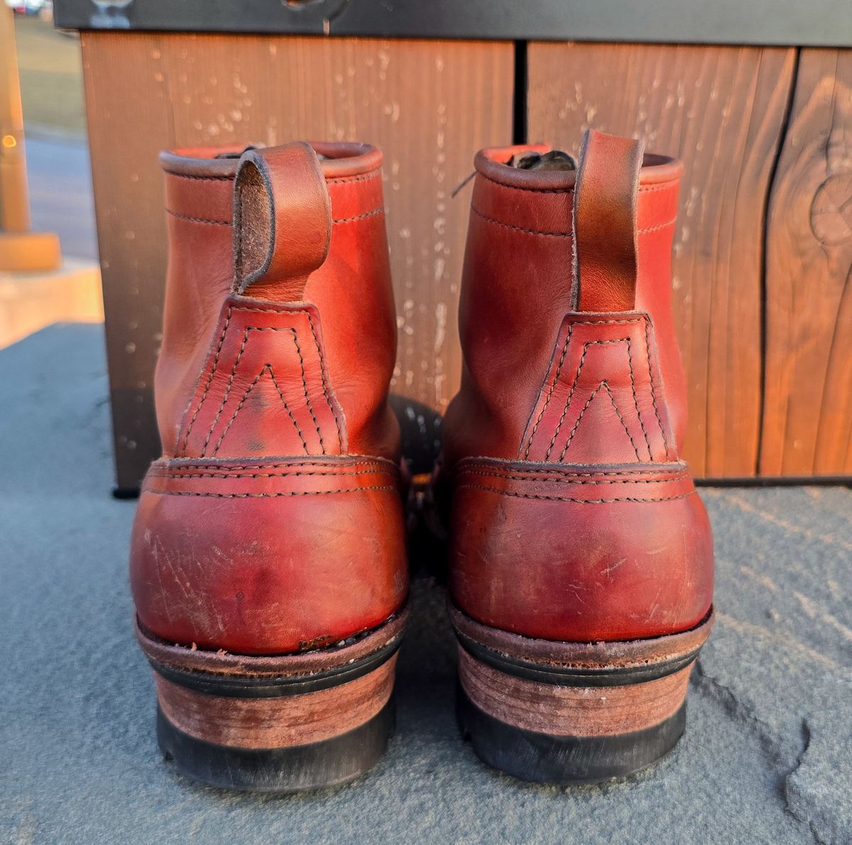 Photo by yorkpahomes on March 4, 2025 of the Nicks Wickett and Craig Toe Cap - Double Stuffed - MTO in Wickett & Craig Natural Double Stuffed.