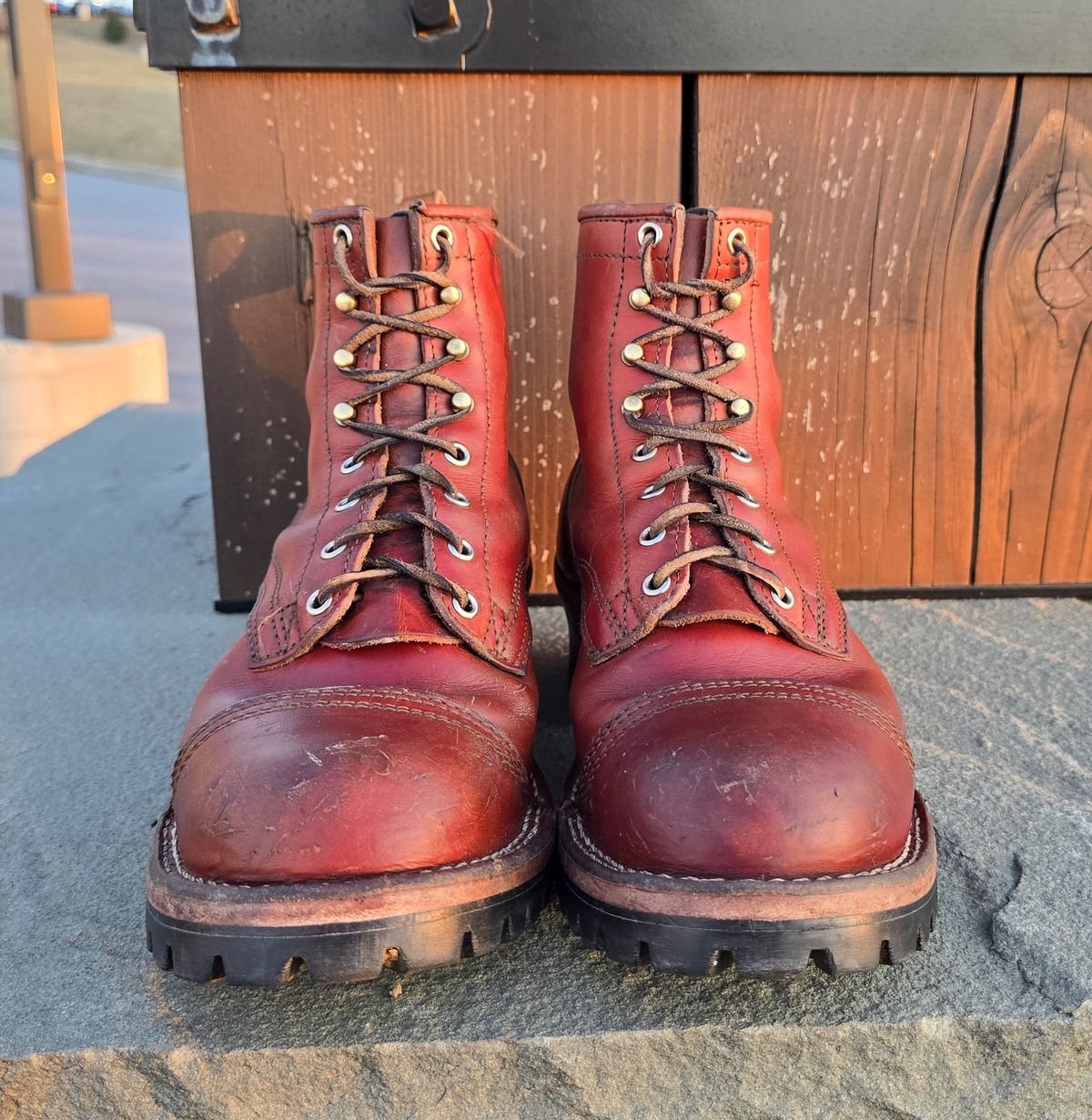 Photo by yorkpahomes on March 4, 2025 of the Nicks Wickett and Craig Toe Cap - Double Stuffed - MTO in Wickett & Craig Natural Double Stuffed.