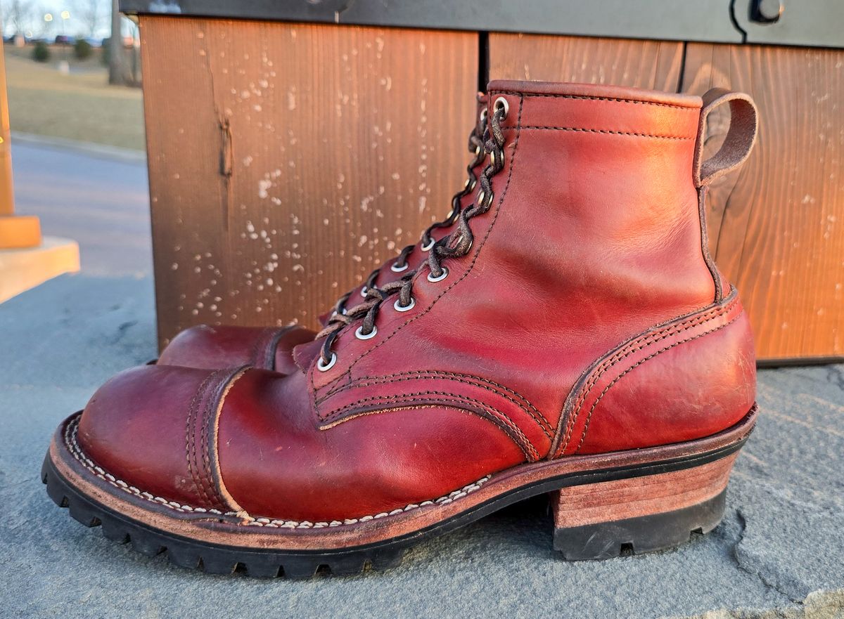Photo by yorkpahomes on March 4, 2025 of the Nicks Wickett and Craig Toe Cap - Double Stuffed - MTO in Wickett & Craig Natural Double Stuffed.