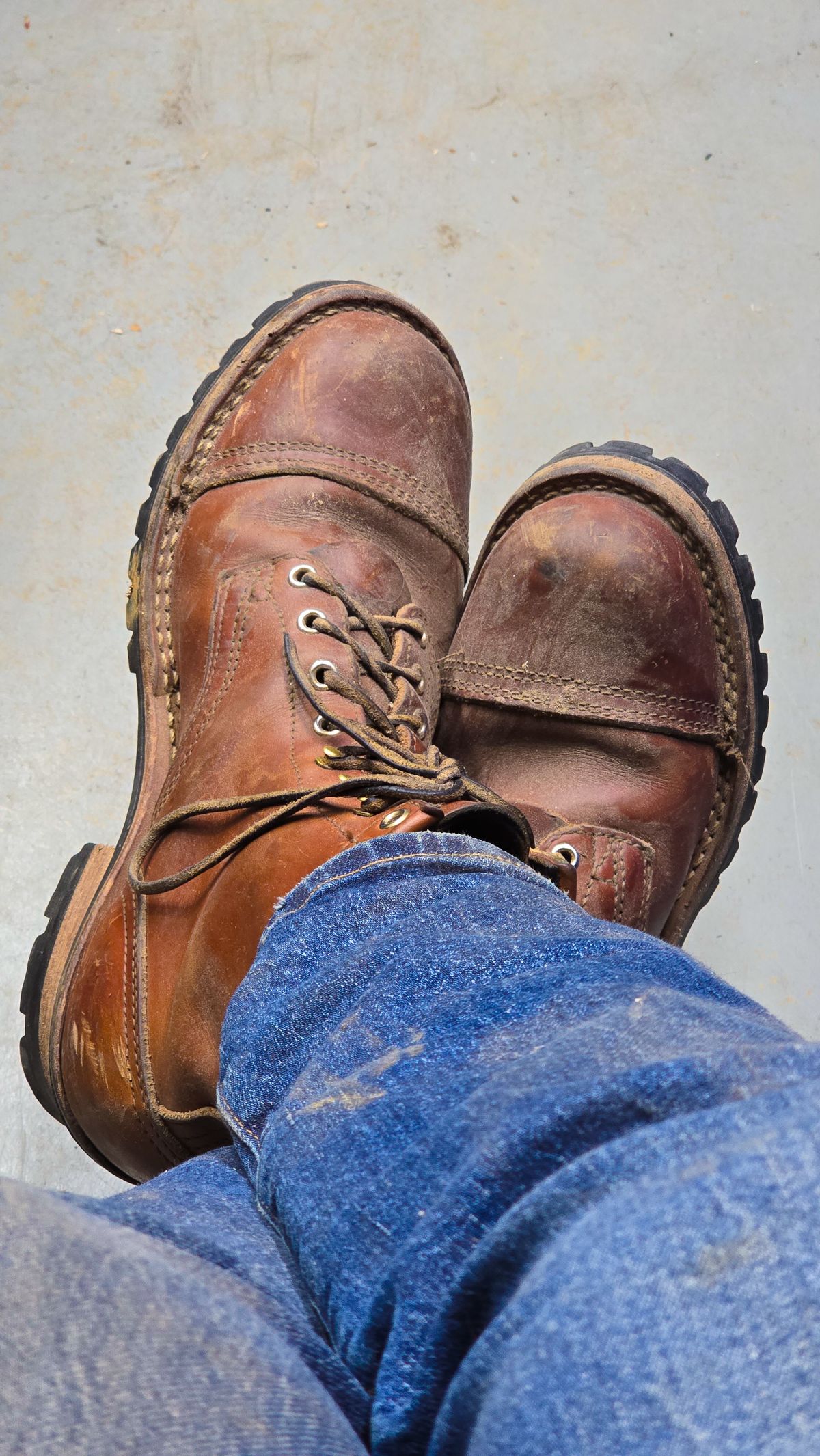 Photo by yorkpahomes on March 21, 2025 of the Nicks Wickett and Craig Toe Cap - Double Stuffed - MTO in Wickett & Craig Natural Double Stuffed.