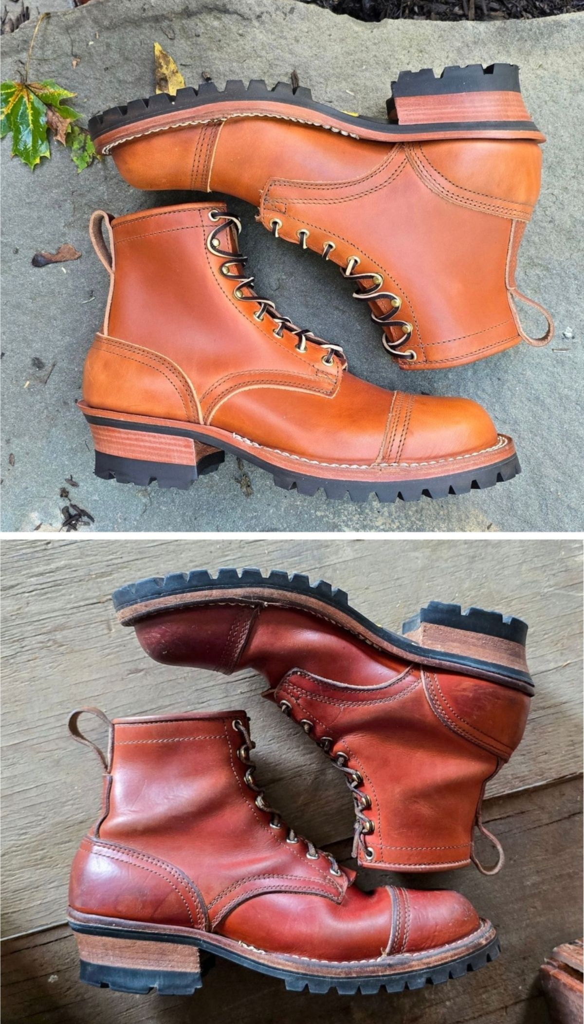 Photo by yorkpahomes on April 8, 2025 of the Nicks Wickett and Craig Toe Cap - Double Stuffed - MTO in Wickett & Craig Natural Double Stuffed.
