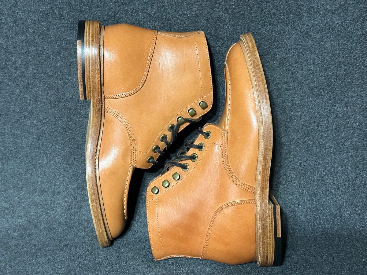 Photo by angelo on October 1, 2023 of the Grant Stone Ottawa Boot in Badalassi Carlo Natural Minerva.