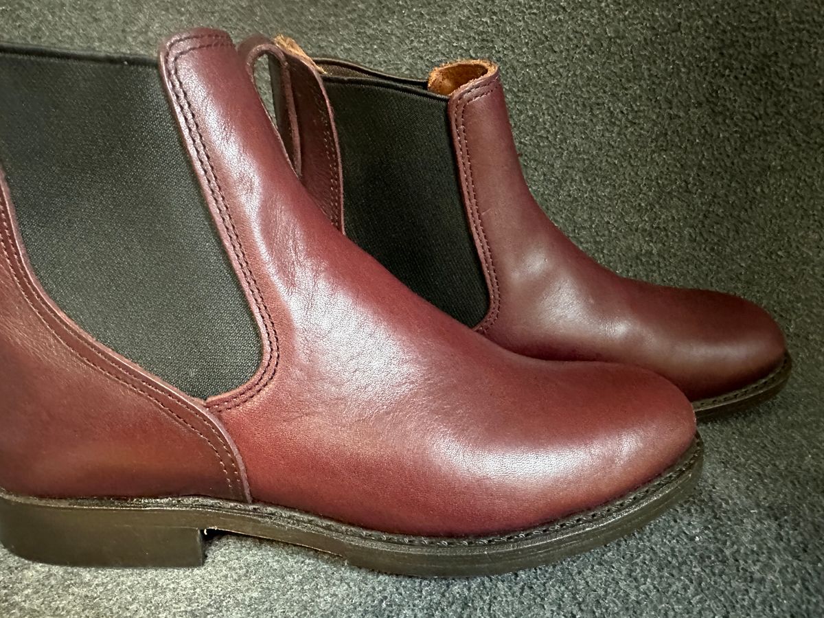 Photo by angelo on October 11, 2023 of the Red Wing Congress Chelsea Boots in S.B. Foot Black Cherry Featherstone.