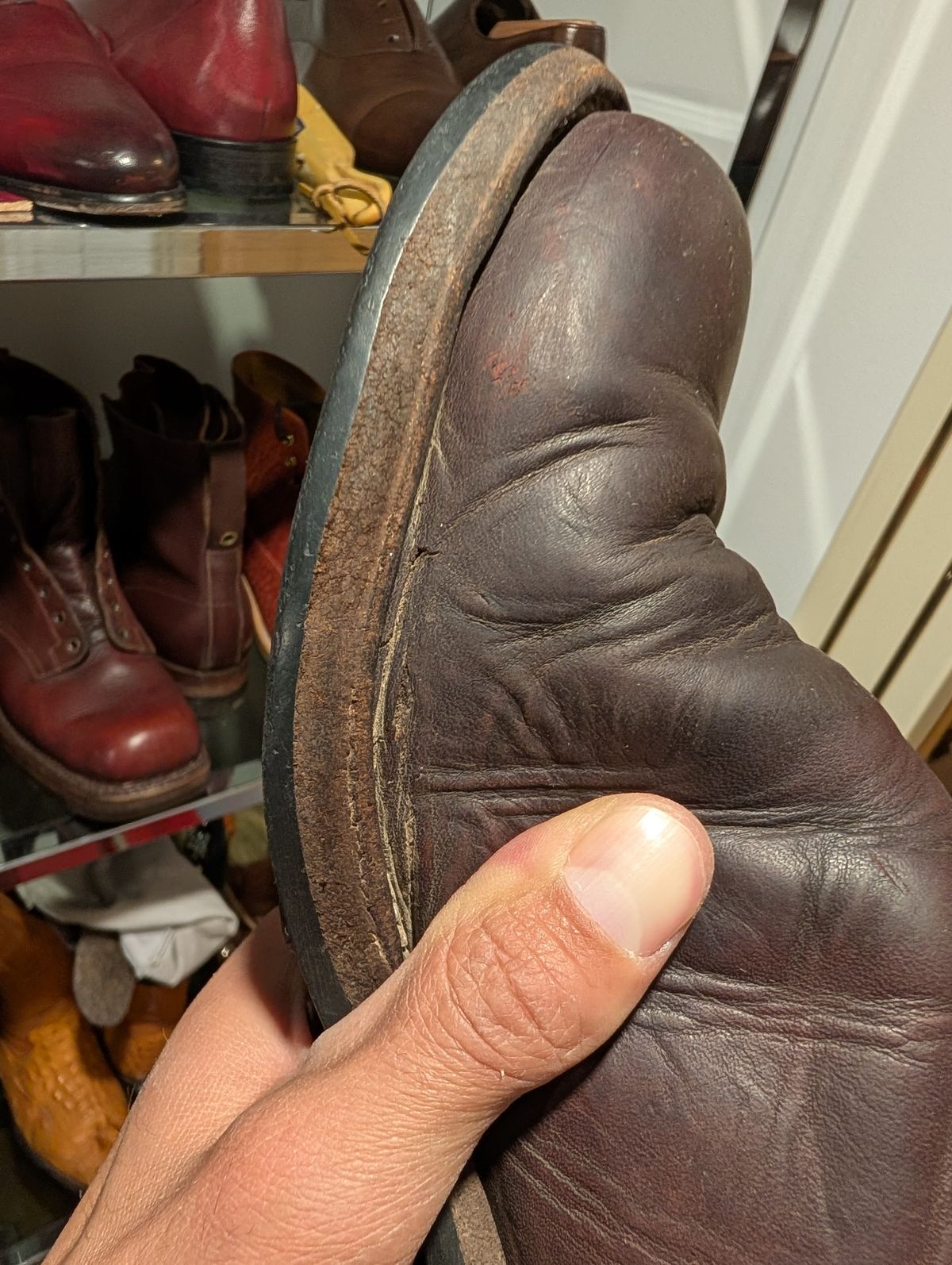 Photo by art.directorofpatina on April 12, 2026 of the Bordon Isidro in Wickett & Craig Burgundy Oiled Latigo.