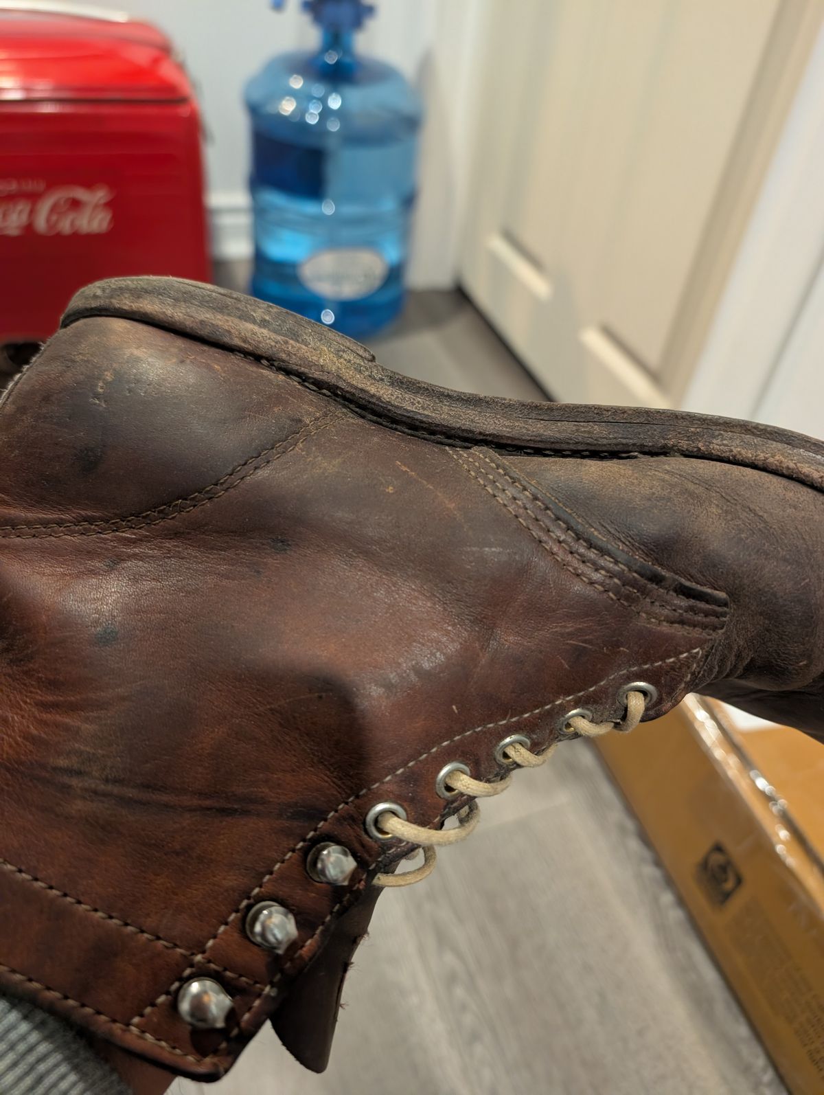 Photo by art.directorofpatina on April 15, 2026 of the Chippewa Unknown Model in Horween Natural Dublin.