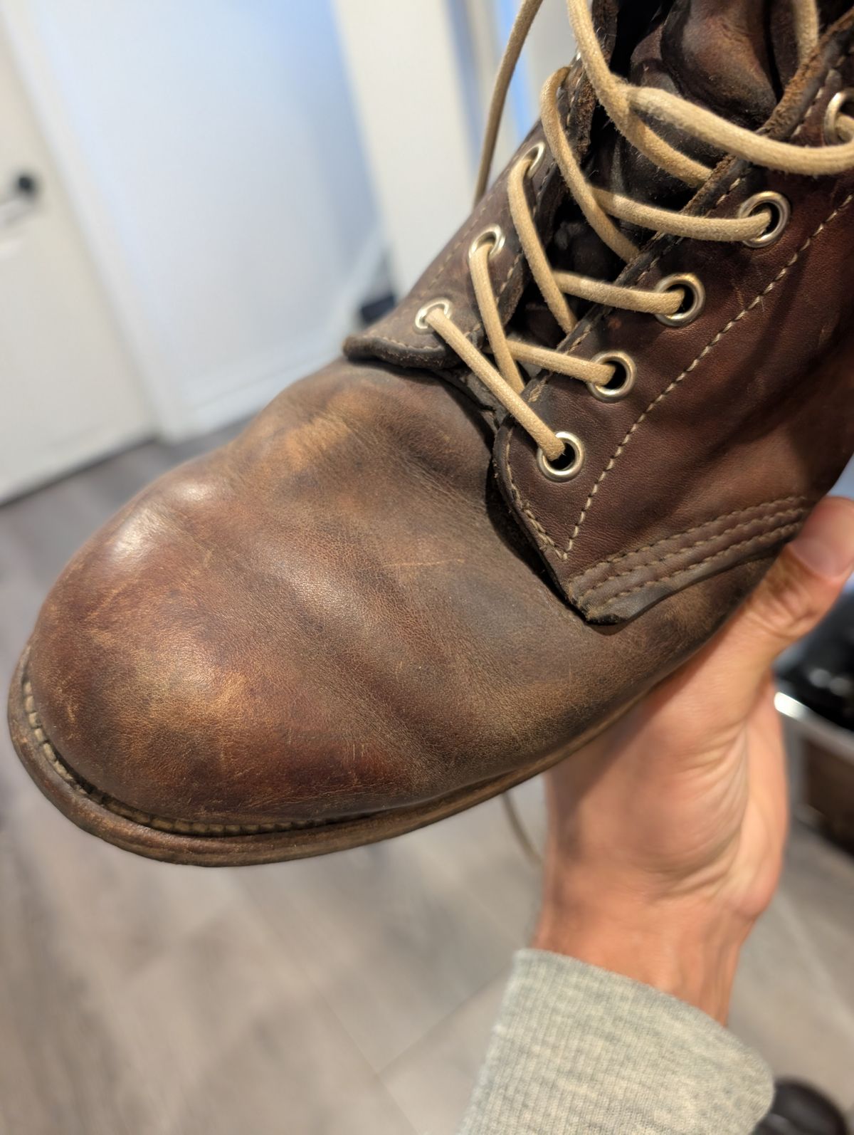 Photo by art.directorofpatina on April 15, 2026 of the Chippewa Unknown Model in Horween Natural Dublin.