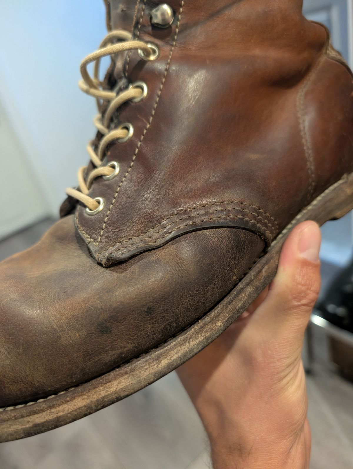 Photo by art.directorofpatina on April 15, 2026 of the Chippewa Unknown Model in Horween Natural Dublin.