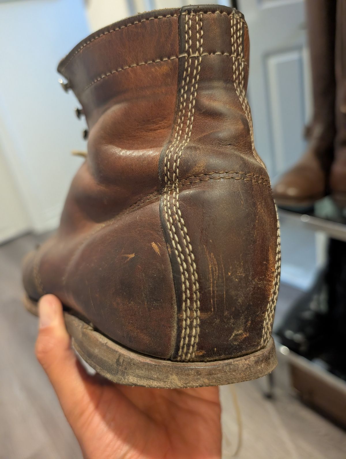 Photo by art.directorofpatina on April 15, 2026 of the Chippewa Unknown Model in Horween Natural Dublin.