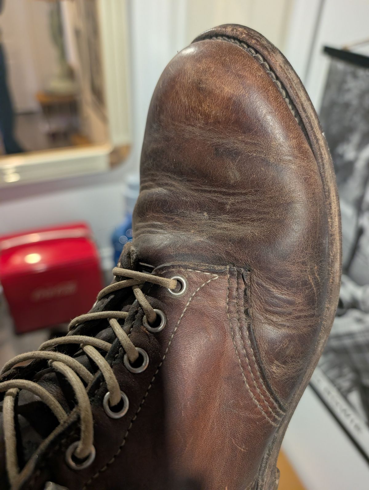 Photo by art.directorofpatina on April 15, 2026 of the Chippewa Unknown Model in Horween Natural Dublin.