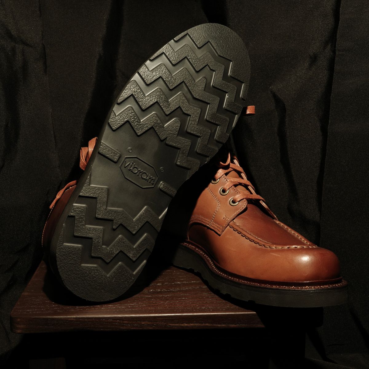 Photo by have.boots.will.travel on September 30, 2025 of the Grant Stone Brass Boot in Horween Honey Glazed Shell Cordovan.