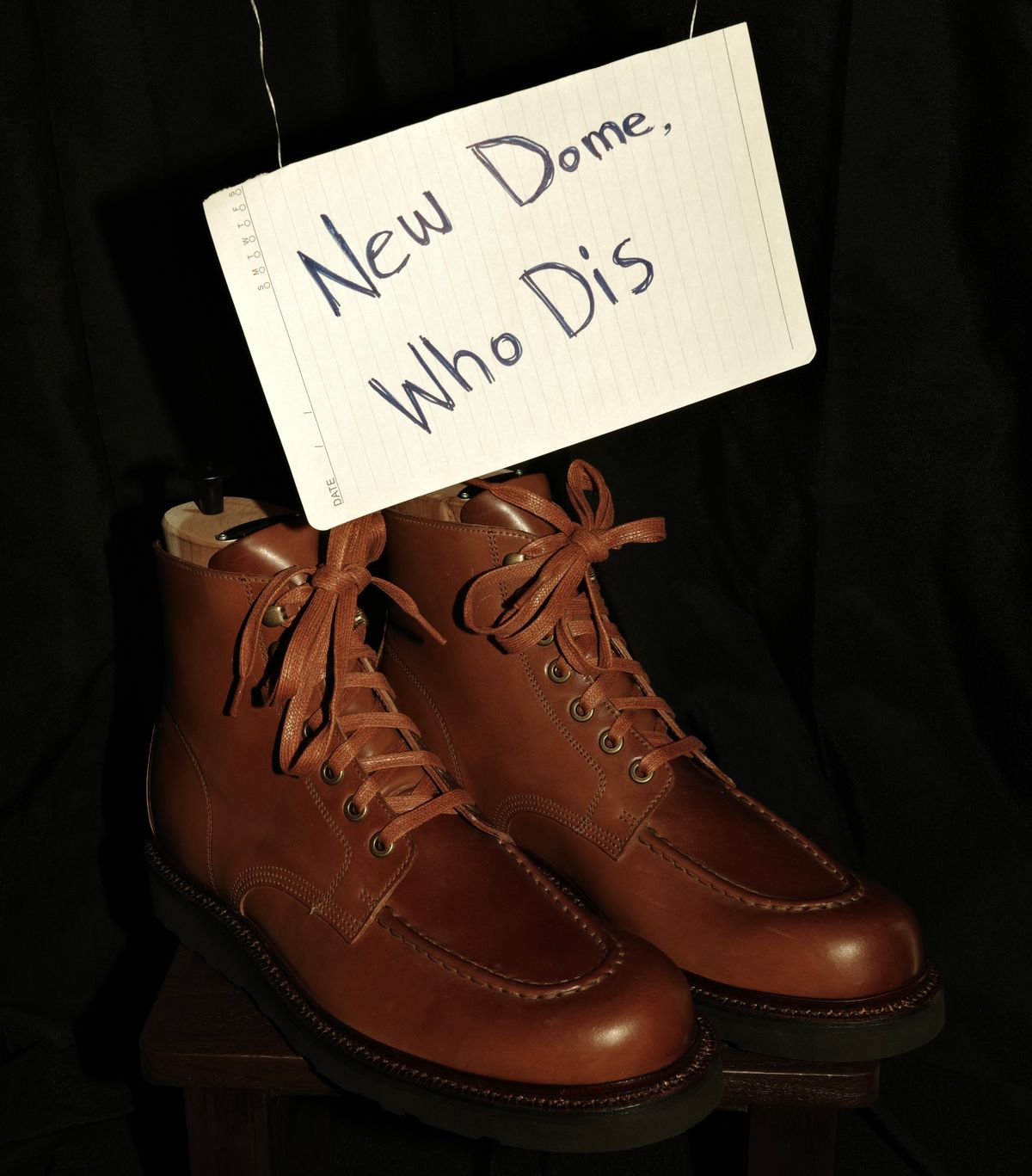 Photo by have.boots.will.travel on October 1, 2025 of the Grant Stone Brass Boot in Horween Honey Glazed Shell Cordovan.
