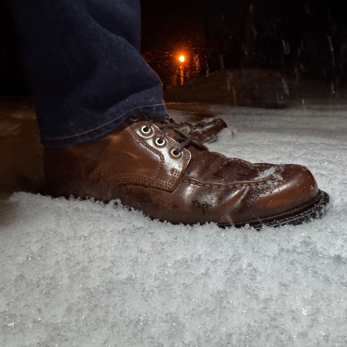 Photo by have.boots.will.travel on February 24, 2026 of the Grant Stone Brass Boot in Horween Honey Glazed Shell Cordovan.