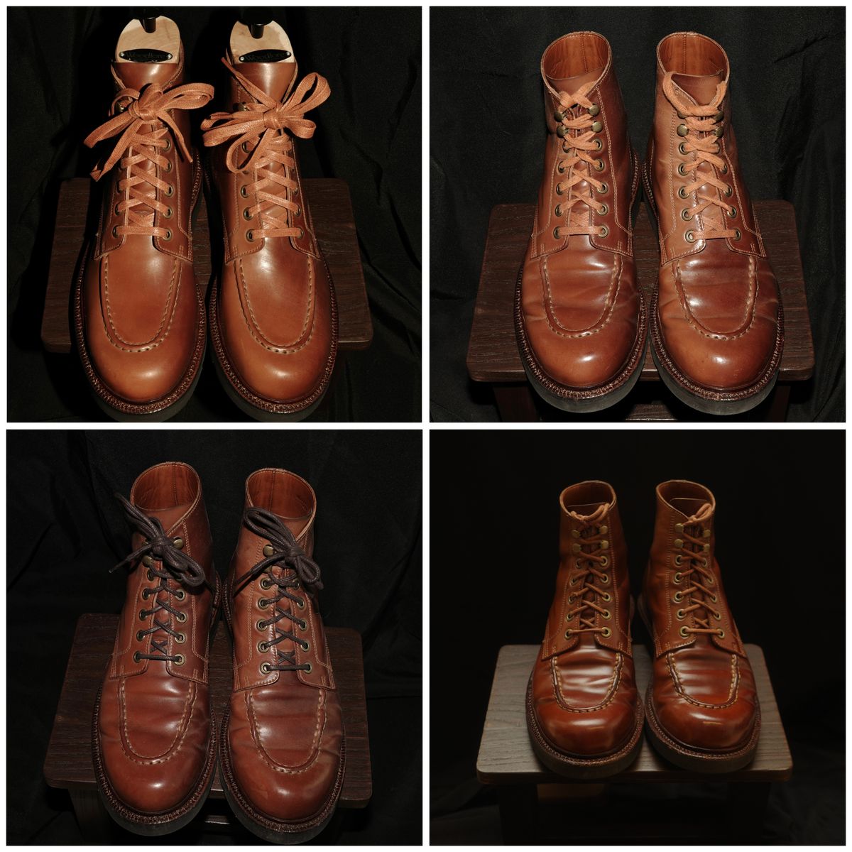 Photo by have.boots.will.travel on April 6, 2026 of the Grant Stone Brass Boot in Horween Honey Glazed Shell Cordovan.