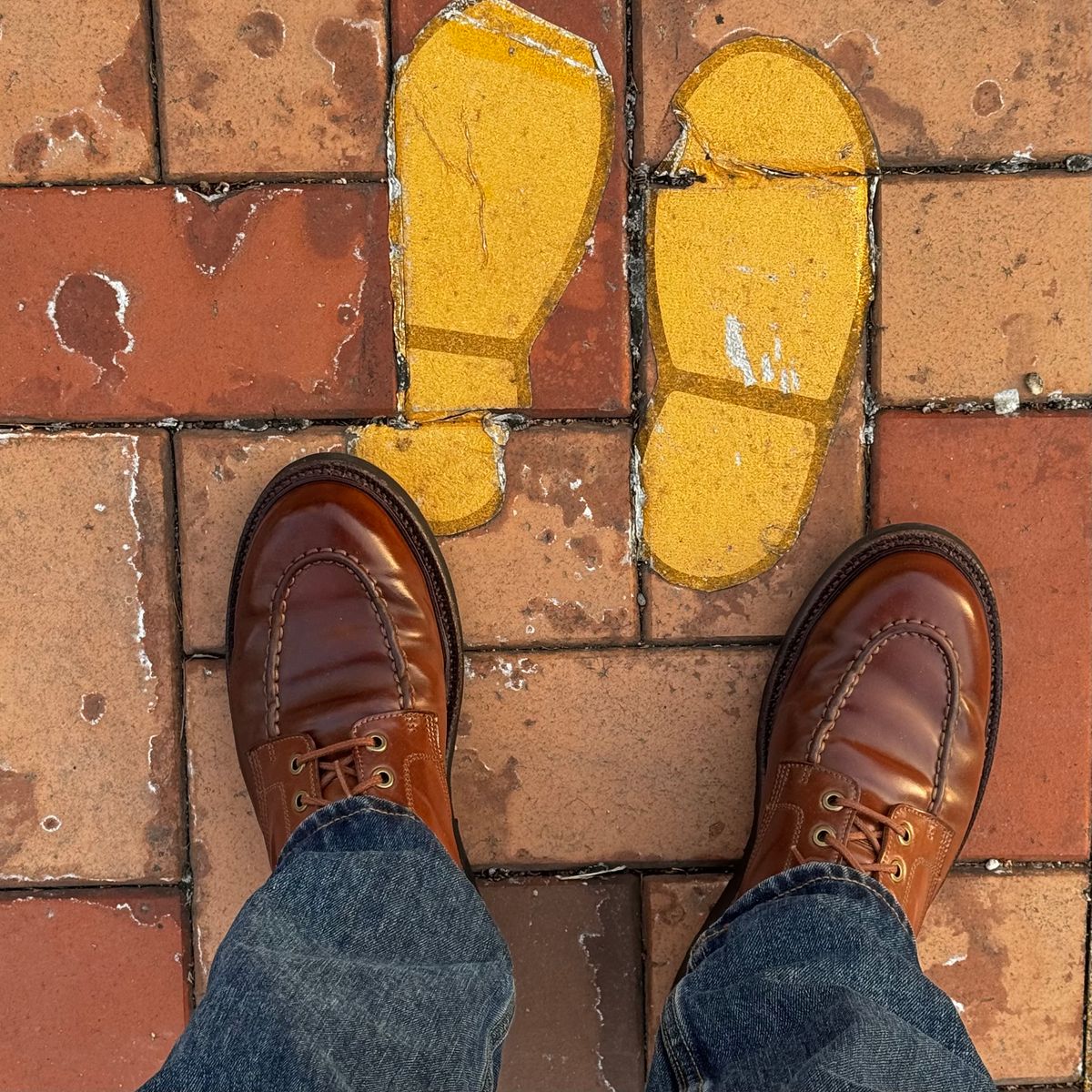 Photo by have.boots.will.travel on April 15, 2026 of the Grant Stone Brass Boot in Horween Honey Glazed Shell Cordovan.