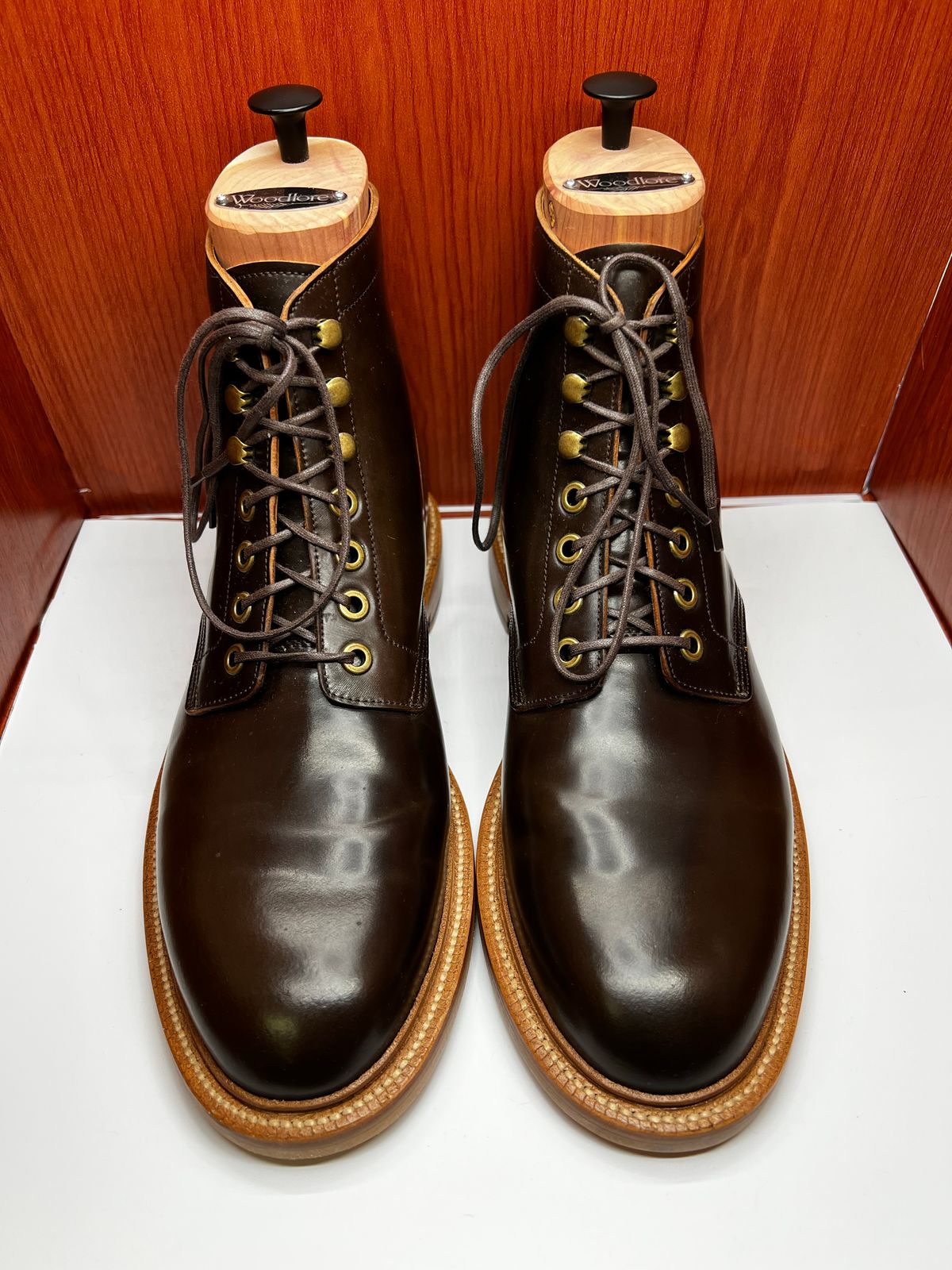 Photo by have.boots.will.travel on November 7, 2022 of the Grant Stone Diesel Boot in Horween Maduro Shell Cordovan.