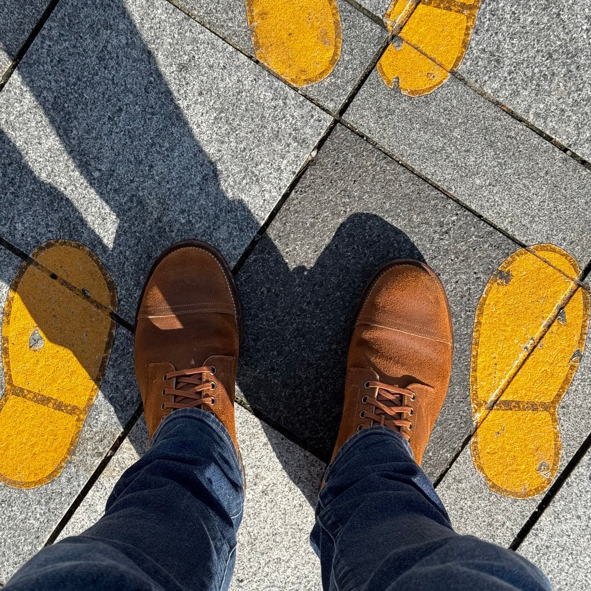 Photo by have.boots.will.travel on November 3, 2024 of the Viberg Service Boot PCT in Horween Golden Brown Predator Roughout.