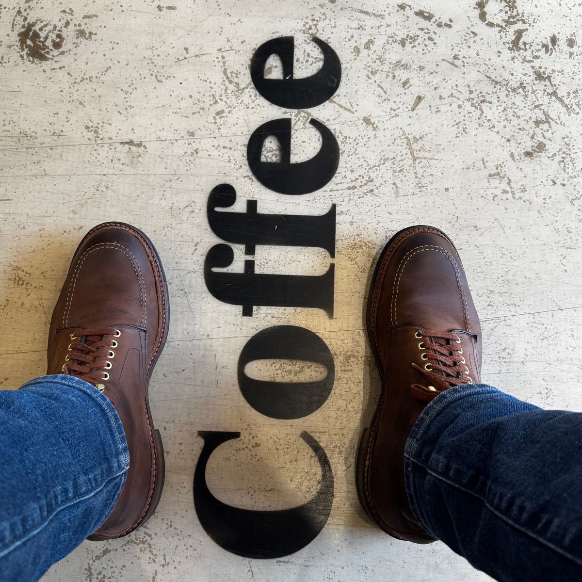 Photo by have.boots.will.travel on April 24, 2025 of the Alden Indy Boot in Horween Tobacco Smooth Chamois.