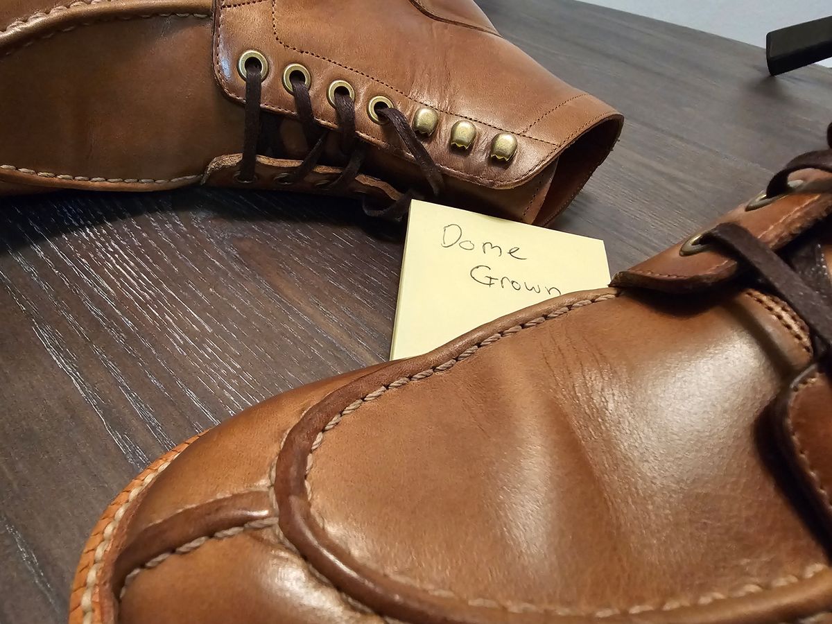 Photo by AspiringNormie on November 2, 2023 of the Grant Stone Ottawa Boot in Horween Dune Chromexcel.