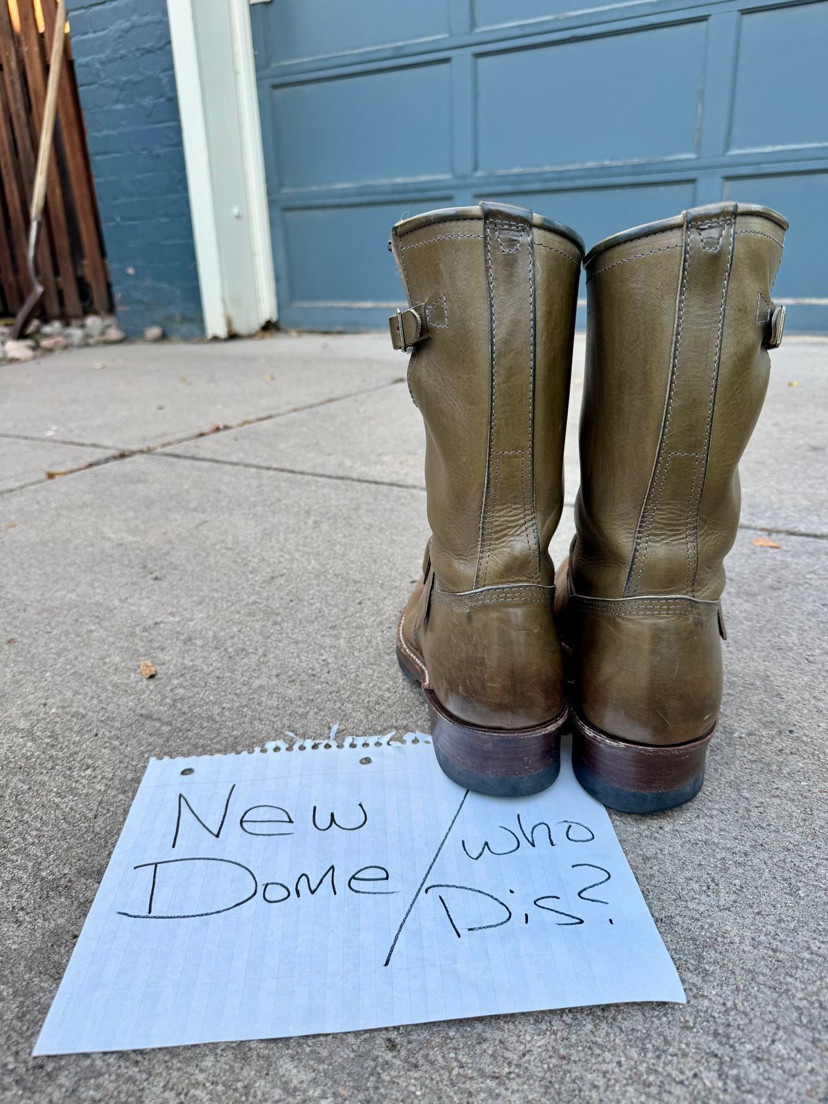 Photo by CarlThaKiller on October 2, 2025 of the John Lofgren Wabash Engineer Boots in Badalassi Carlo Grigio Minerva Liscio.