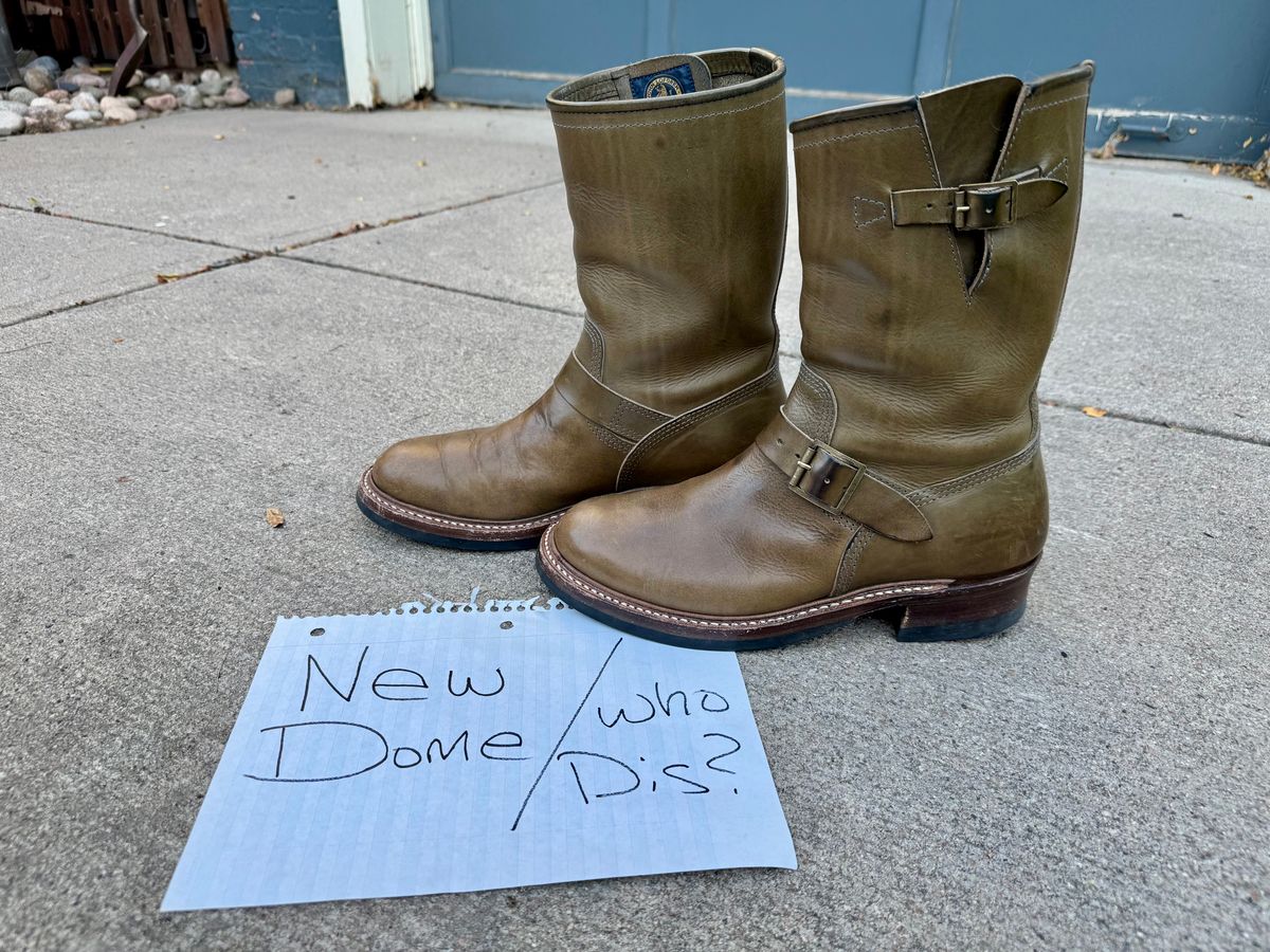 Photo by CarlThaKiller on October 2, 2025 of the John Lofgren Wabash Engineer Boots in Badalassi Carlo Grigio Minerva Liscio.