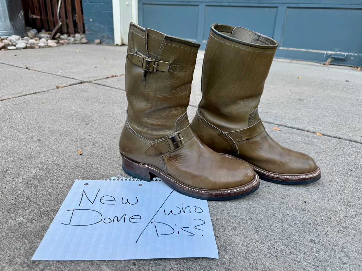 Photo by CarlThaKiller on October 2, 2025 of the John Lofgren Wabash Engineer Boots in Badalassi Carlo Grigio Minerva Liscio.