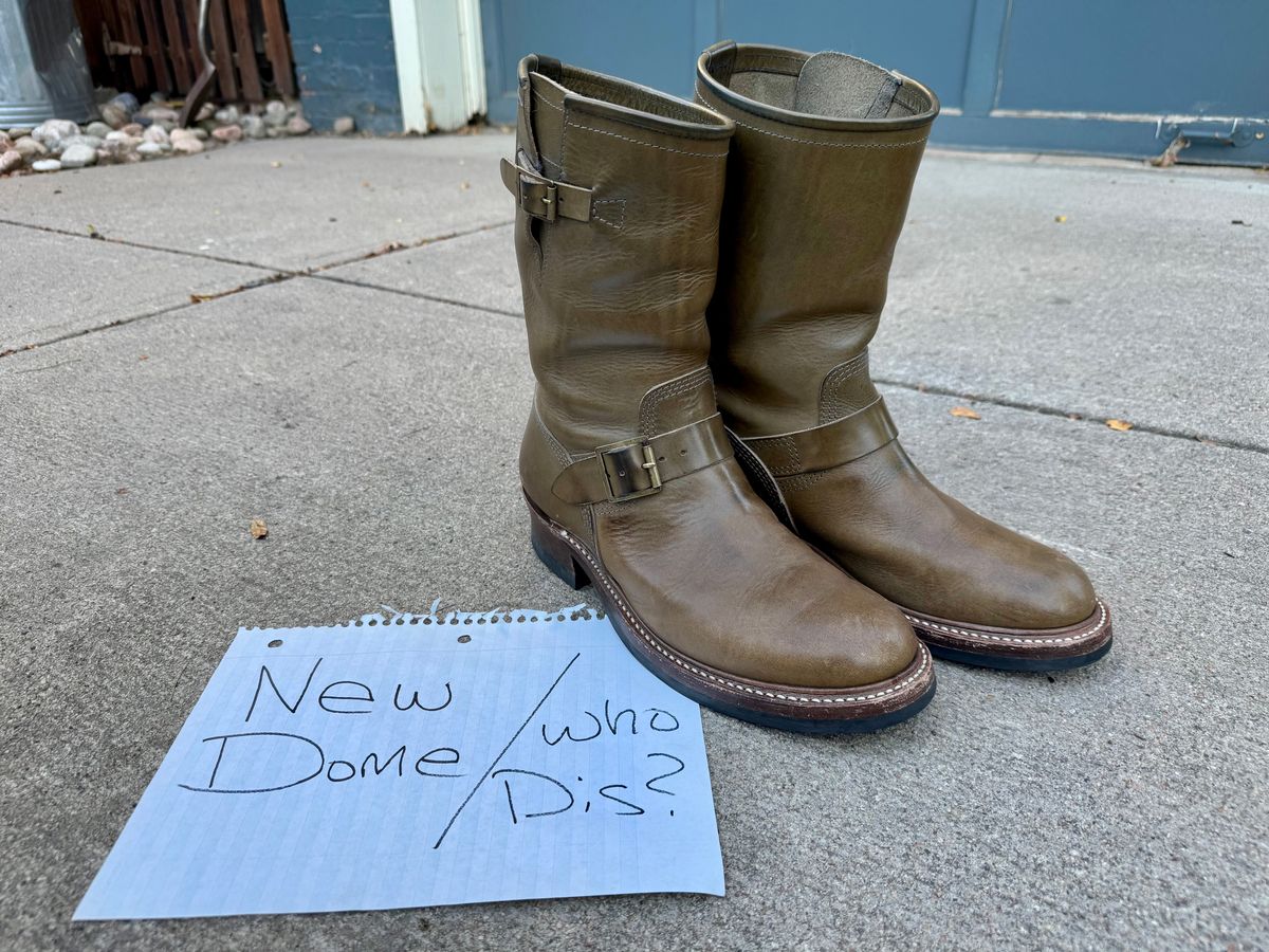 Photo by CarlThaKiller on October 2, 2025 of the John Lofgren Wabash Engineer Boots in Badalassi Carlo Grigio Minerva Liscio.