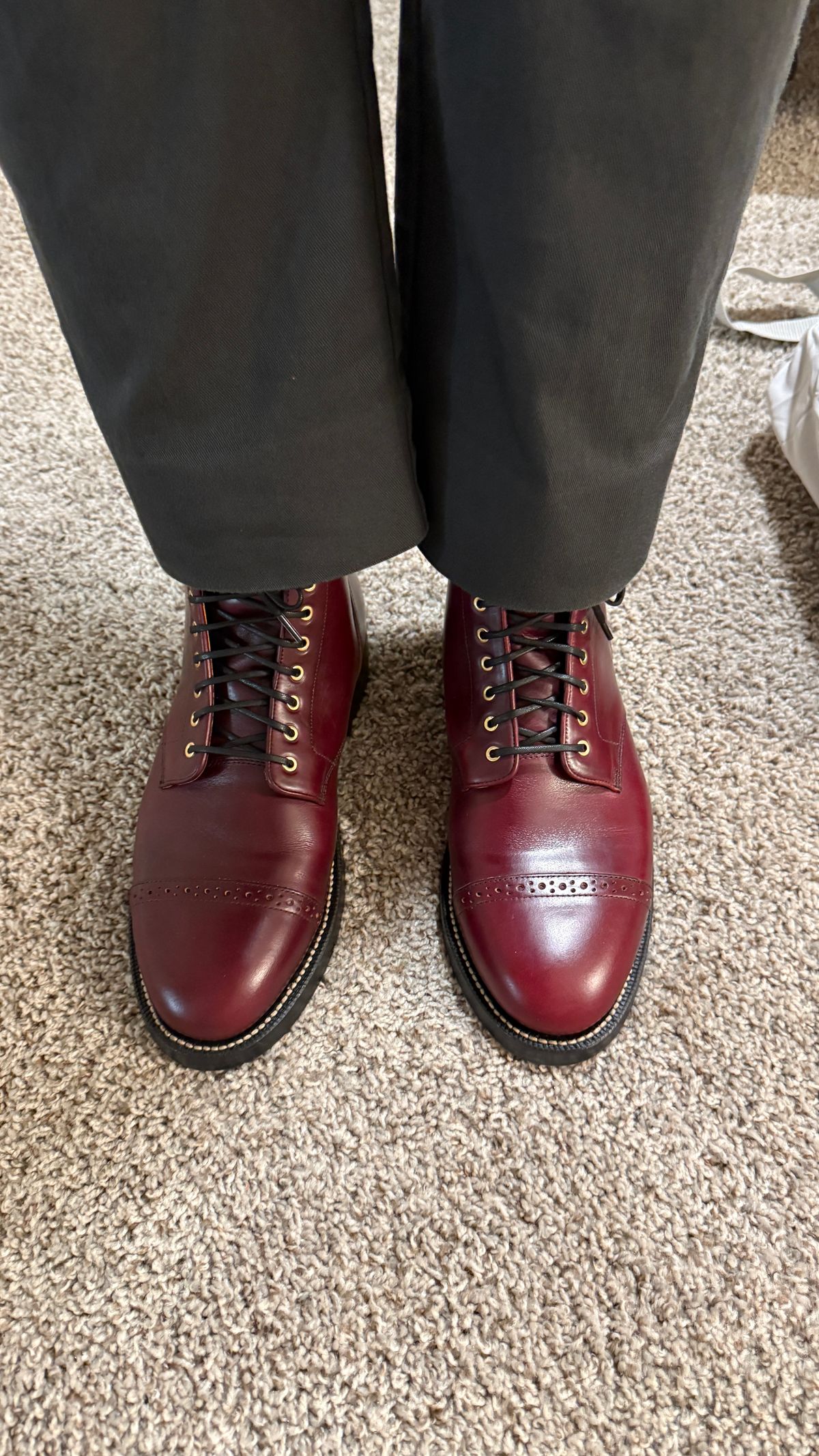 Photo by BigBadWolf on May 30, 2025 of the Grant Stone Garrison Boot in Horween Color 8 Chromexcel.