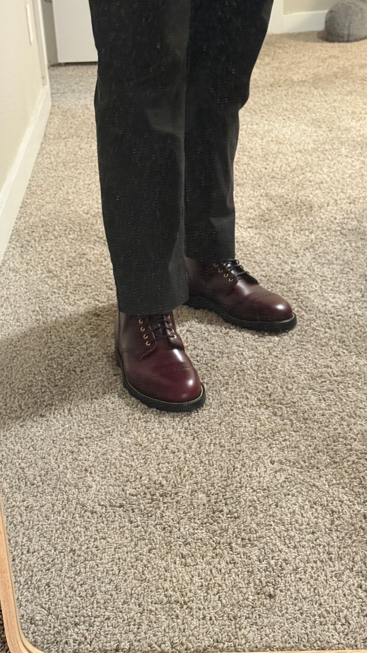 Photo by BigBadWolf on May 30, 2025 of the Grant Stone Garrison Boot in Horween Color 8 Chromexcel.