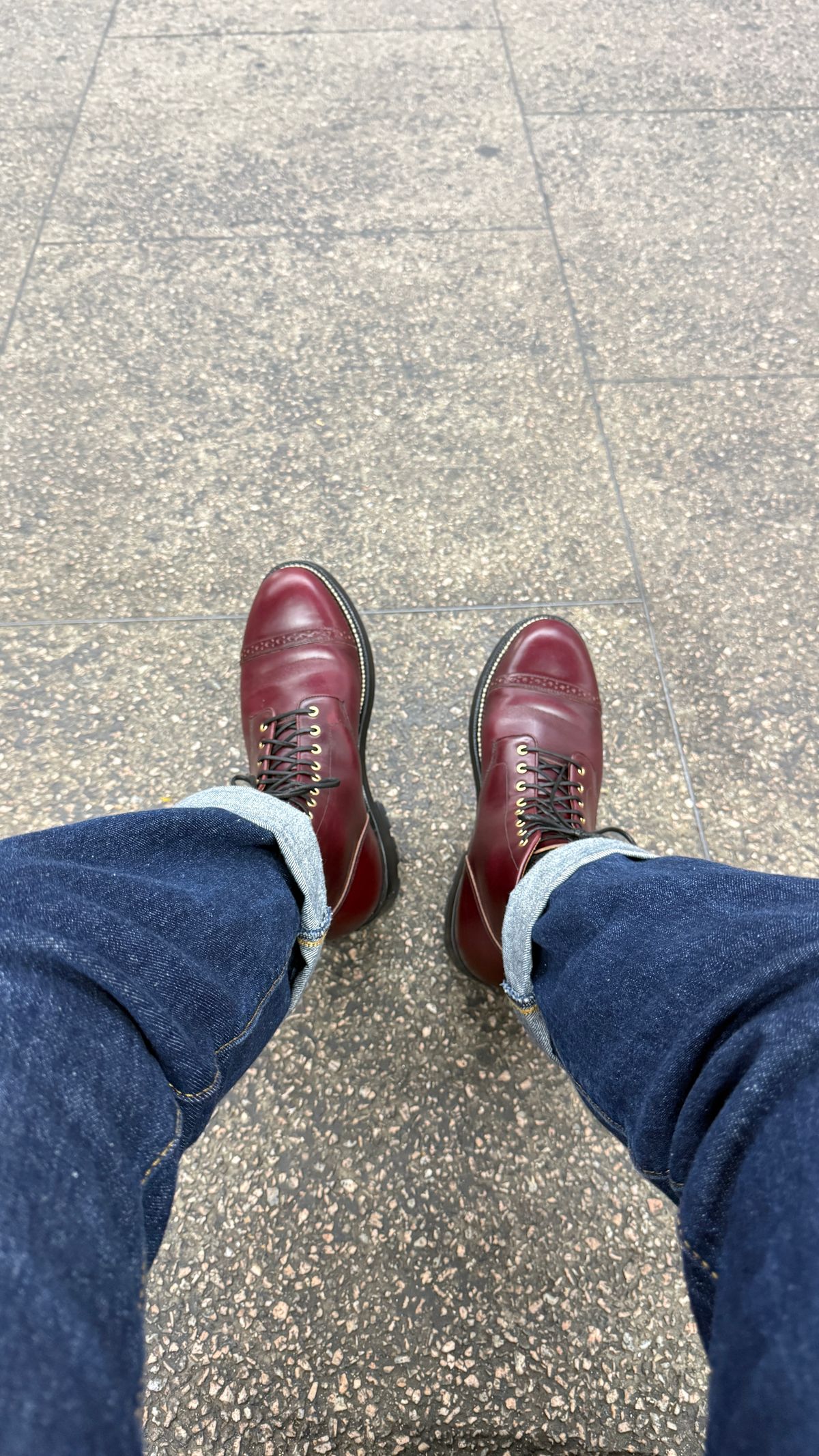 Photo by BigBadWolf on May 31, 2025 of the Grant Stone Garrison Boot in Horween Color 8 Chromexcel.