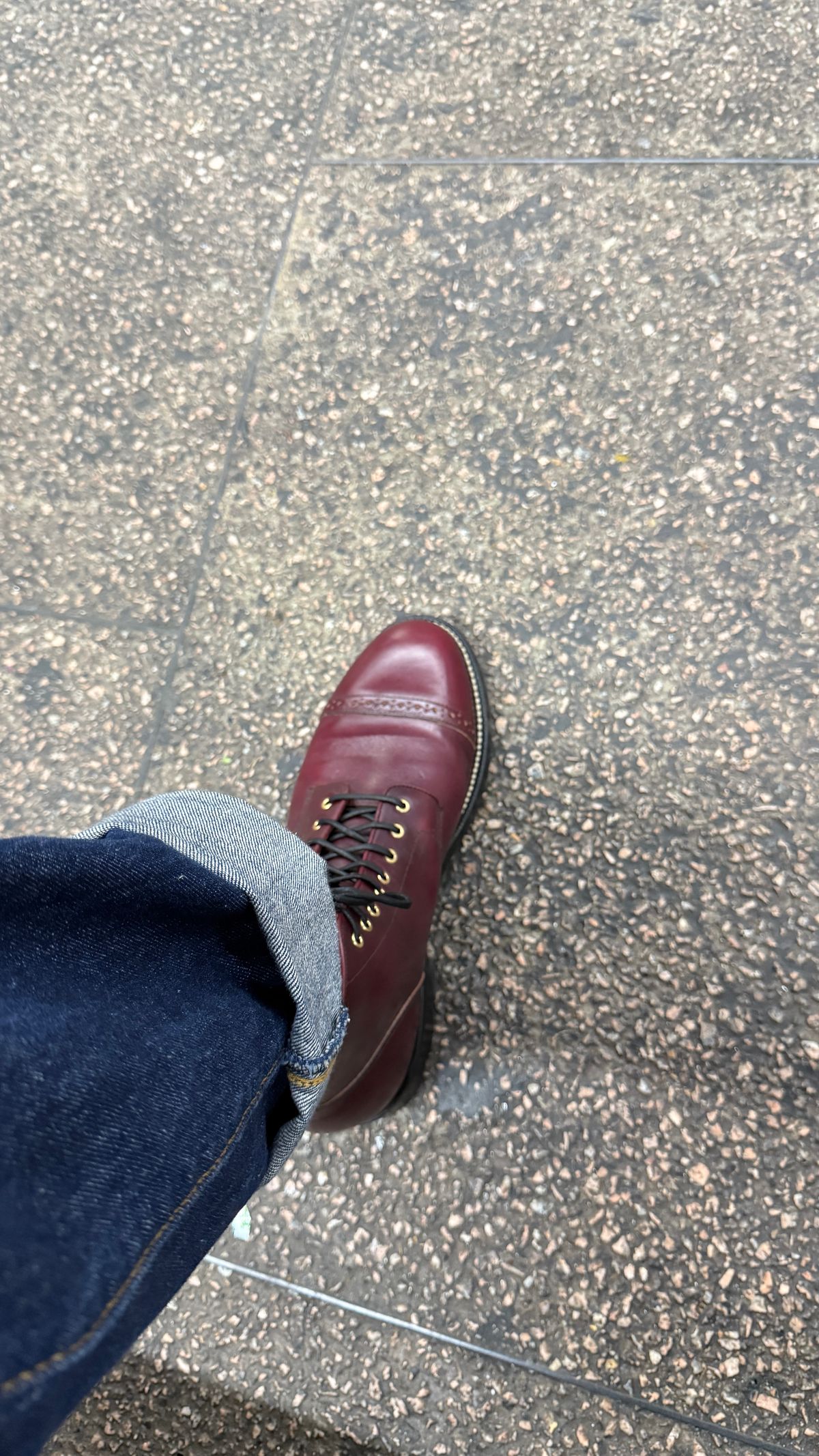 Photo by BigBadWolf on May 31, 2025 of the Grant Stone Garrison Boot in Horween Color 8 Chromexcel.