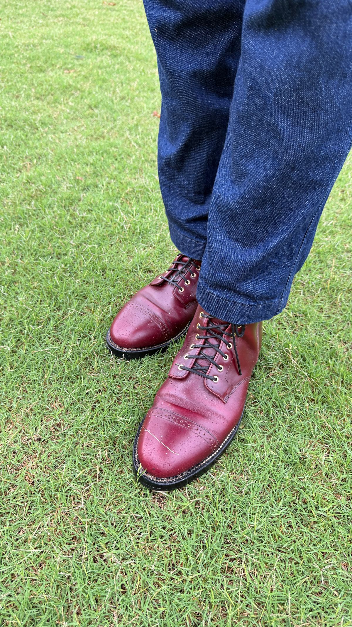 Photo by BigBadWolf on June 10, 2025 of the Grant Stone Garrison Boot in Horween Color 8 Chromexcel.