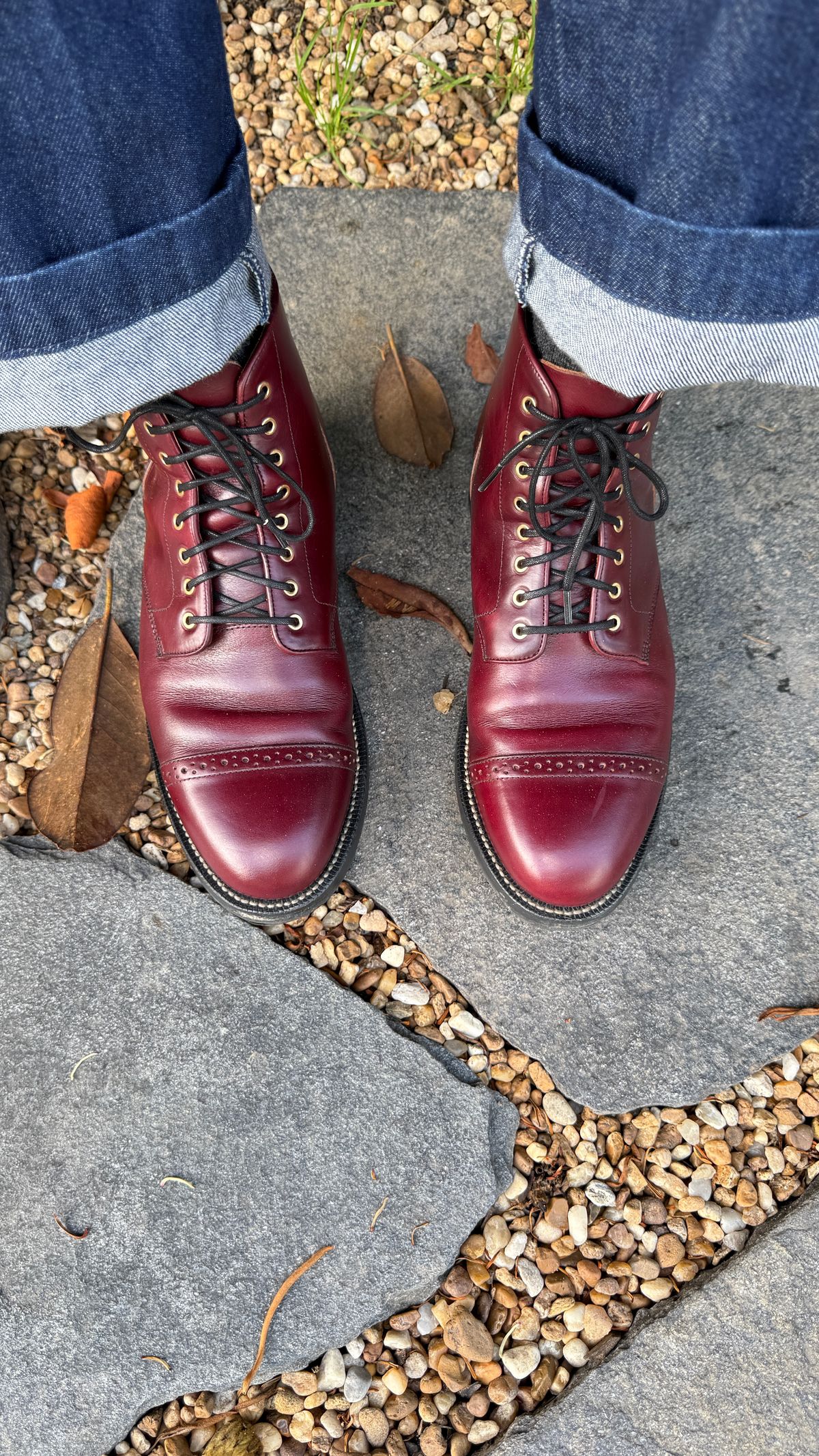 Photo by BigBadWolf on June 13, 2025 of the Grant Stone Garrison Boot in Horween Color 8 Chromexcel.