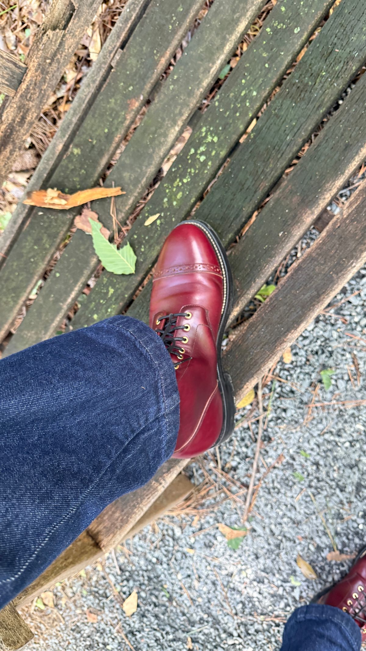 Photo by BigBadWolf on June 13, 2025 of the Grant Stone Garrison Boot in Horween Color 8 Chromexcel.