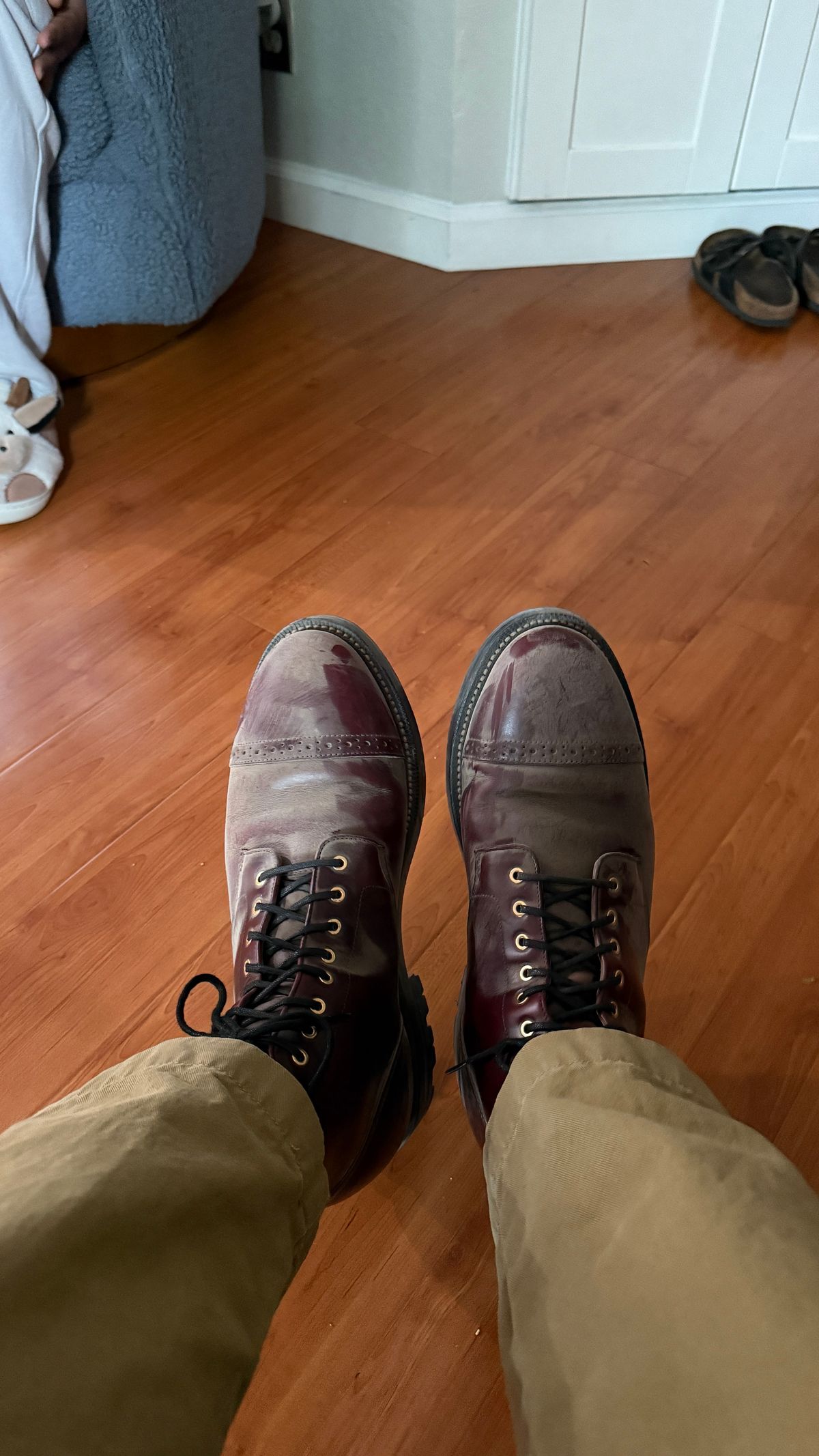 Photo by BigBadWolf on June 30, 2025 of the Grant Stone Garrison Boot in Horween Color 8 Chromexcel.