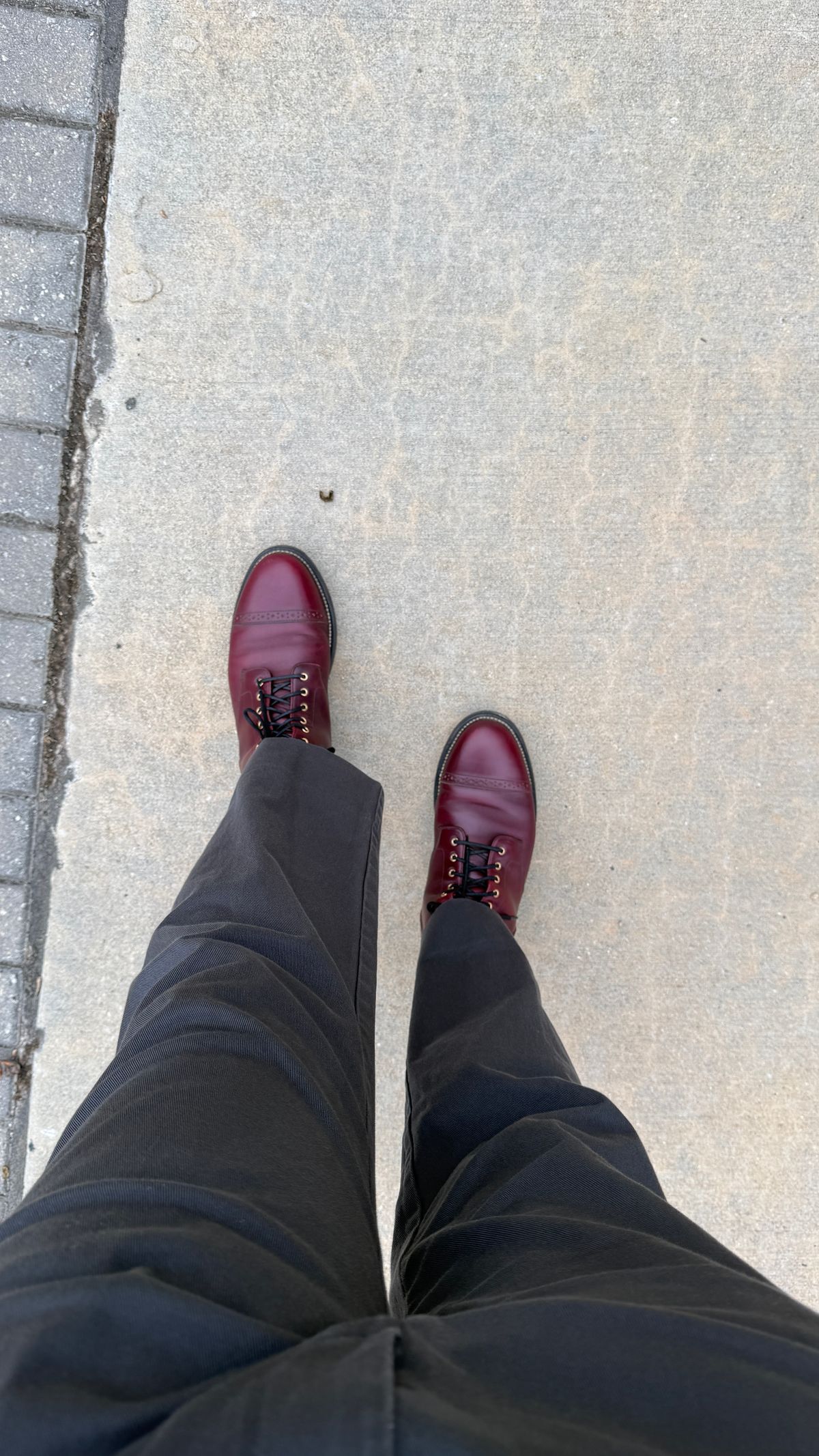 Photo by BigBadWolf on August 10, 2025 of the Grant Stone Garrison Boot in Horween Color 8 Chromexcel.