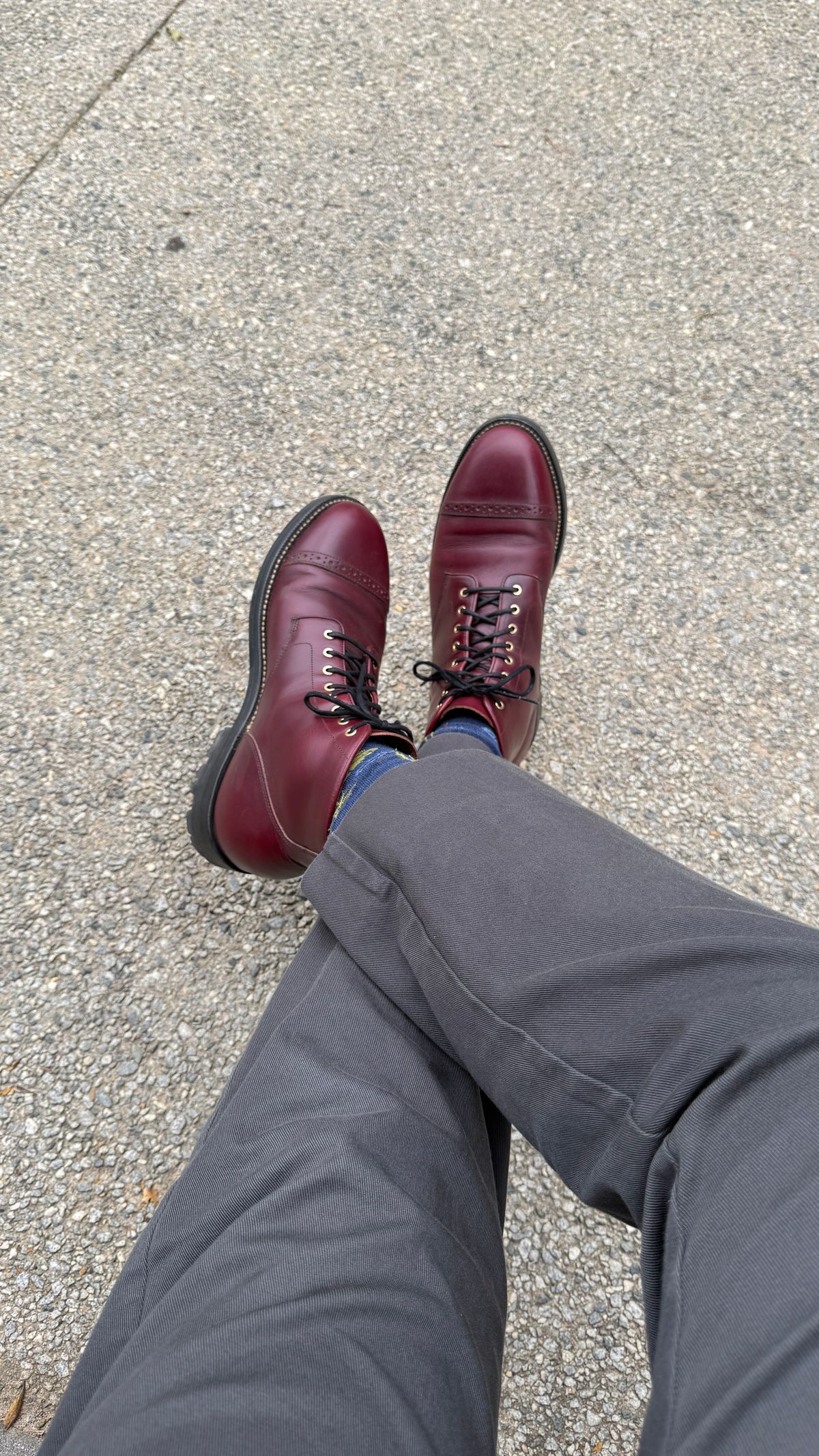 Photo by BigBadWolf on August 10, 2025 of the Grant Stone Garrison Boot in Horween Color 8 Chromexcel.