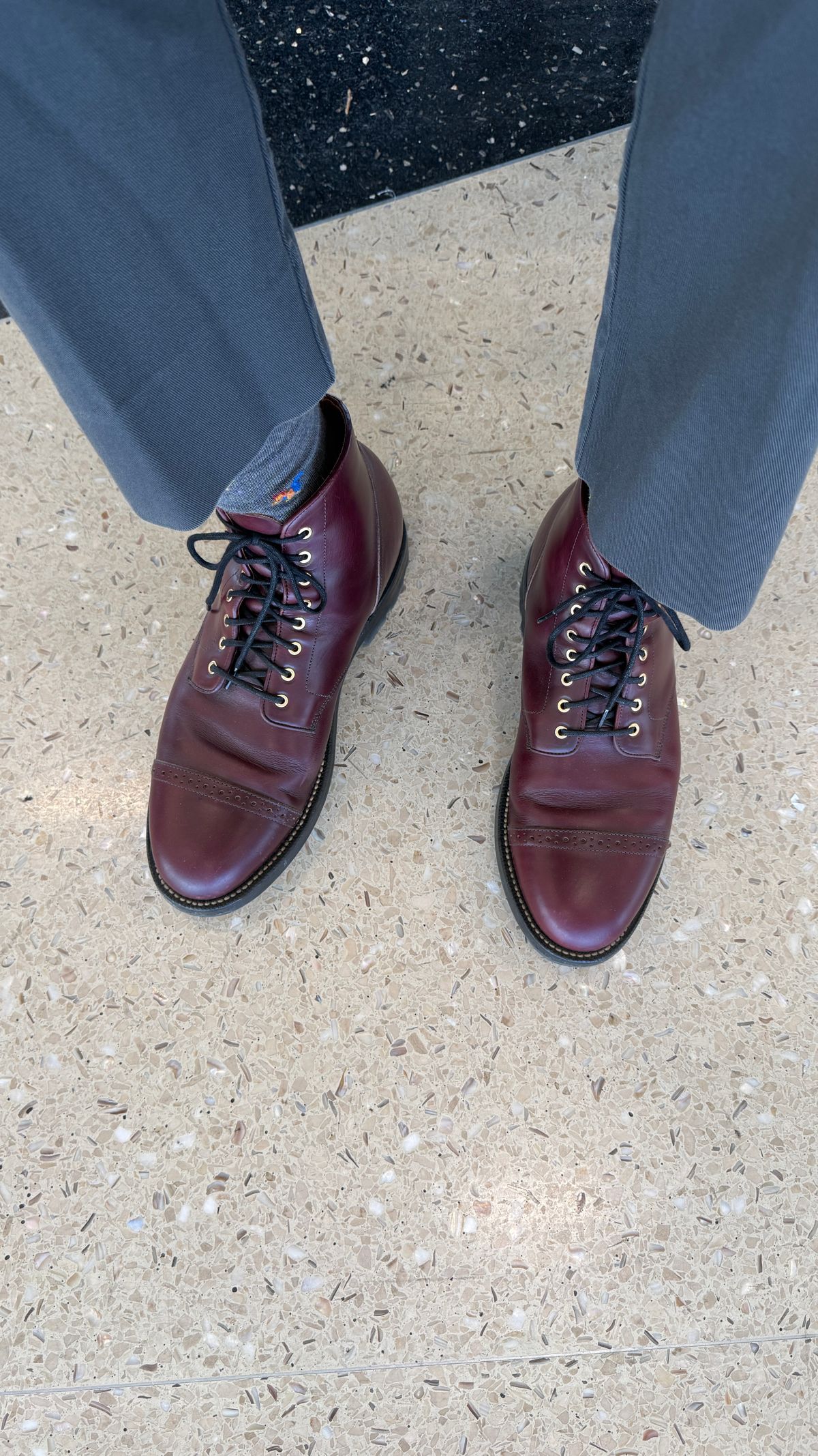 Photo by BigBadWolf on November 22, 2025 of the Grant Stone Garrison Boot in Horween Color 8 Chromexcel.