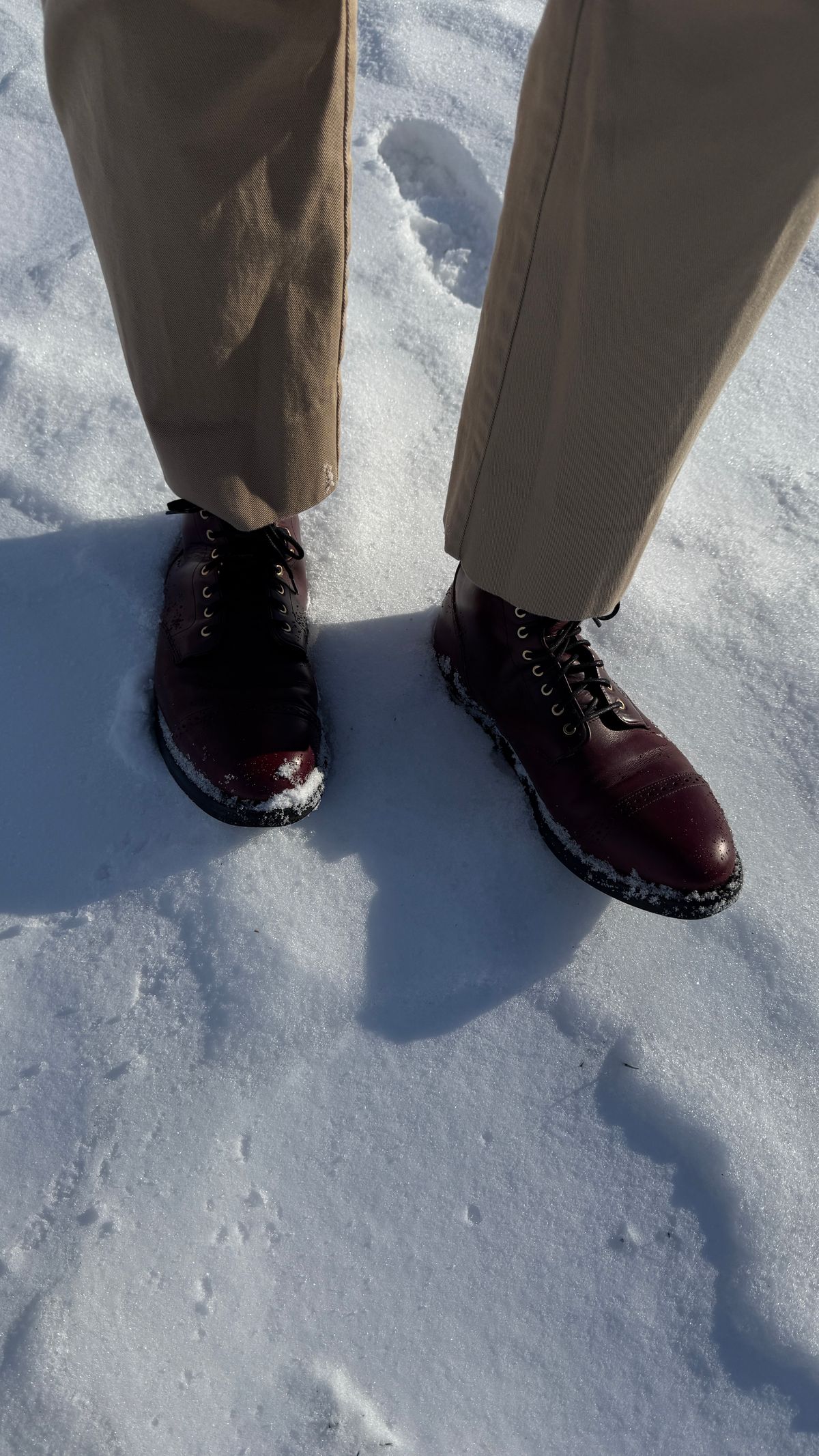 Photo by BigBadWolf on December 20, 2025 of the Grant Stone Garrison Boot in Horween Color 8 Chromexcel.