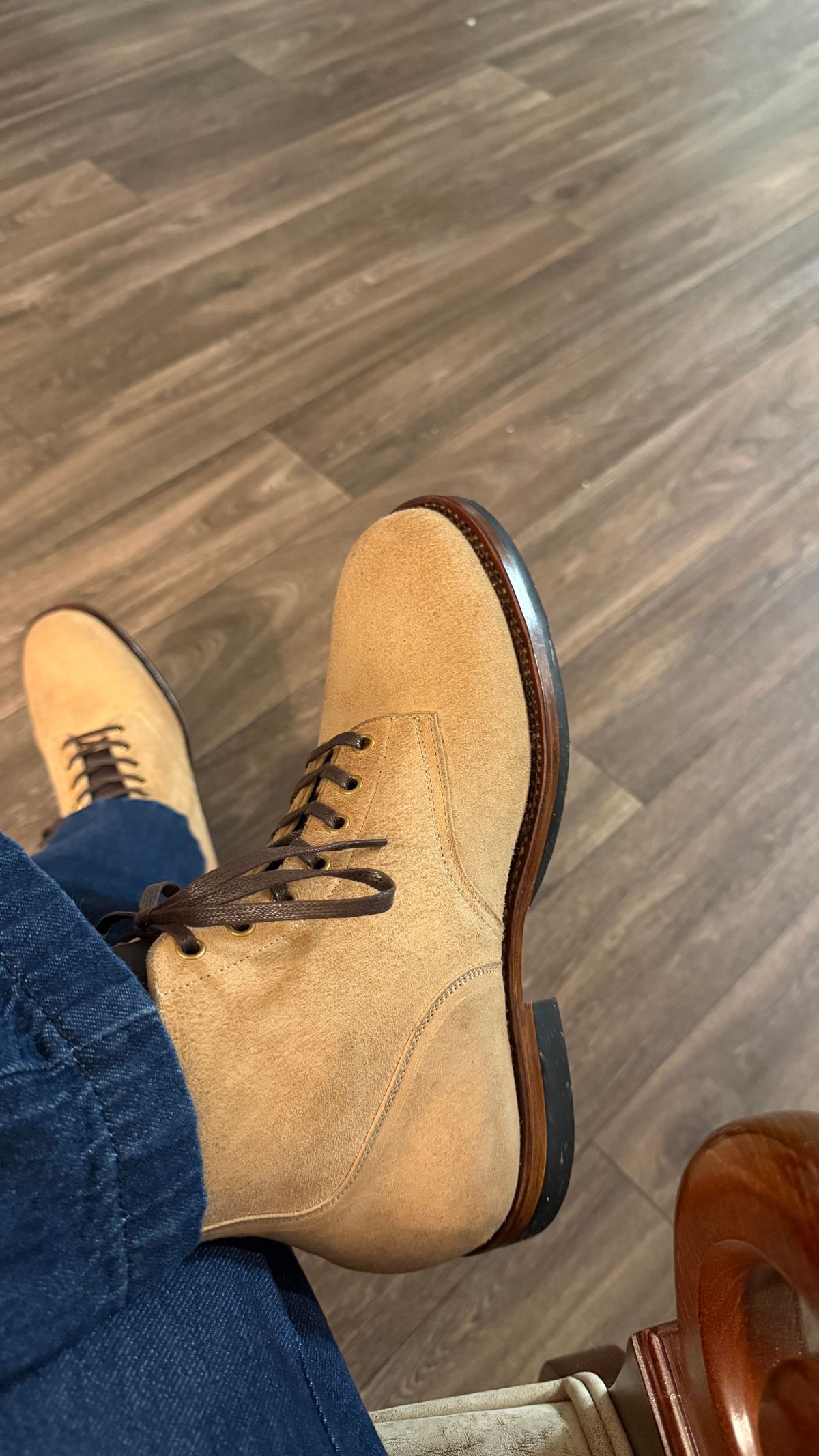 Photo by BigBadWolf on November 7, 2025 of the Sagara Boondockers in Conceria Cloe Superlux Reverse Horsebutt.