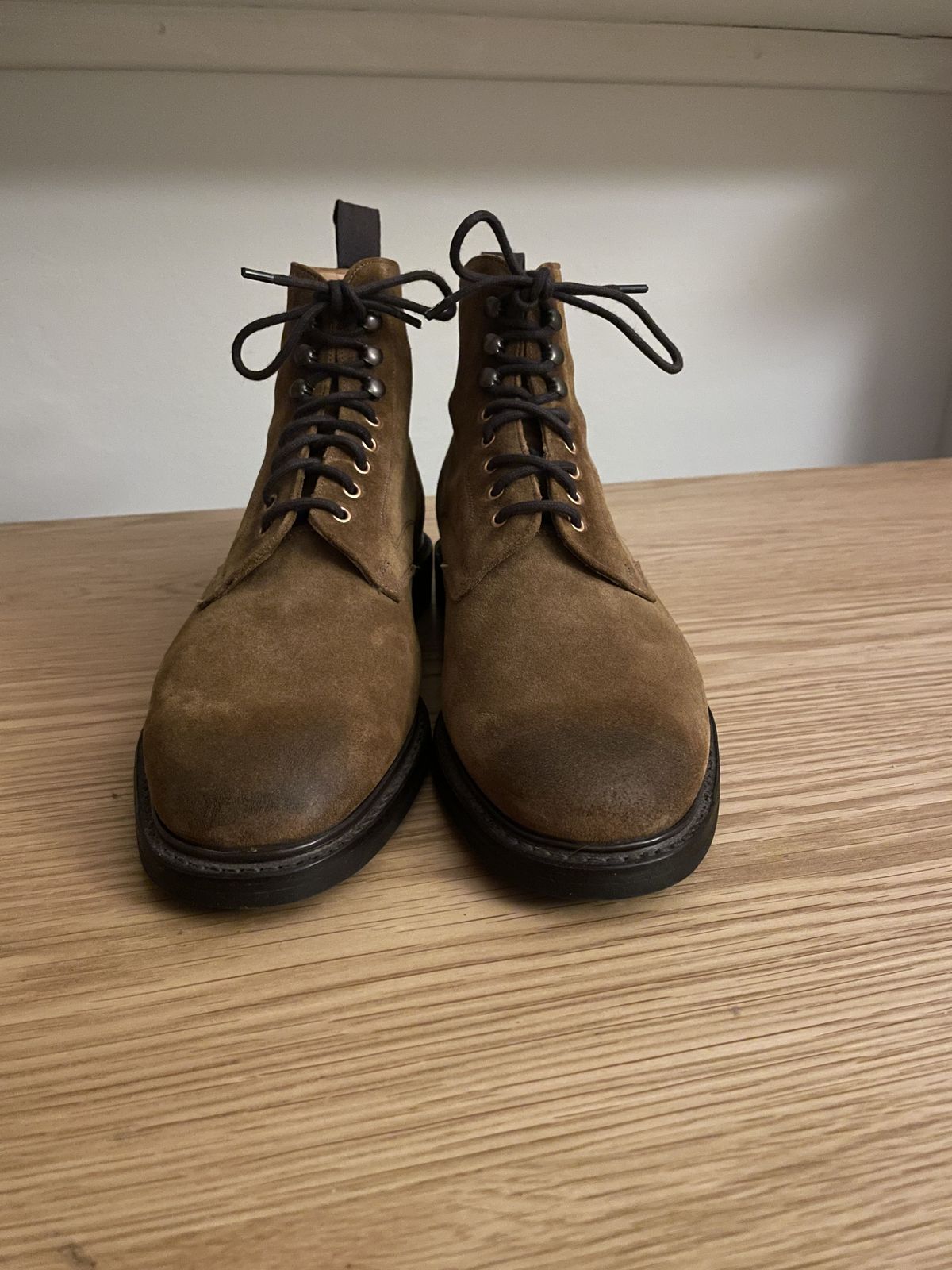 Photo by patinathunderdome on October 5, 2021 of the Cheaney Eden Boot in Fox Suede.