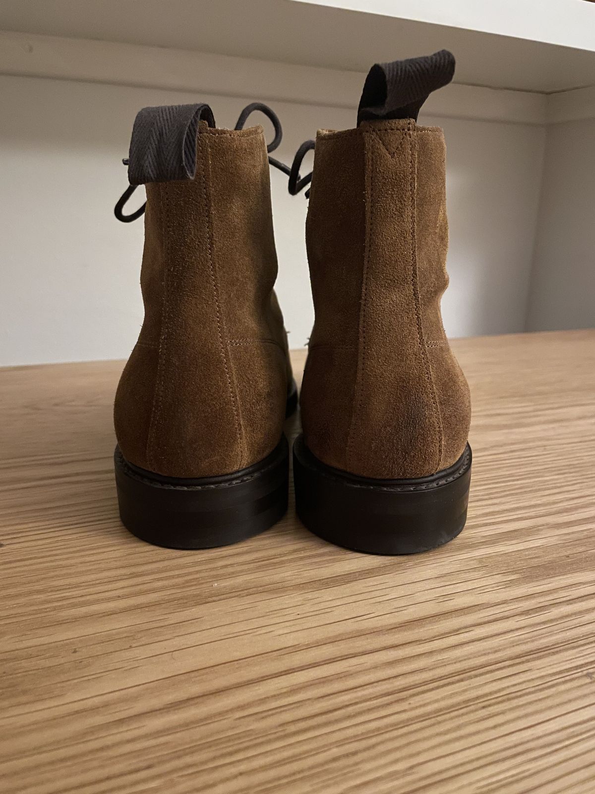 Photo by patinathunderdome on October 5, 2021 of the Cheaney Eden Boot in Fox Suede.