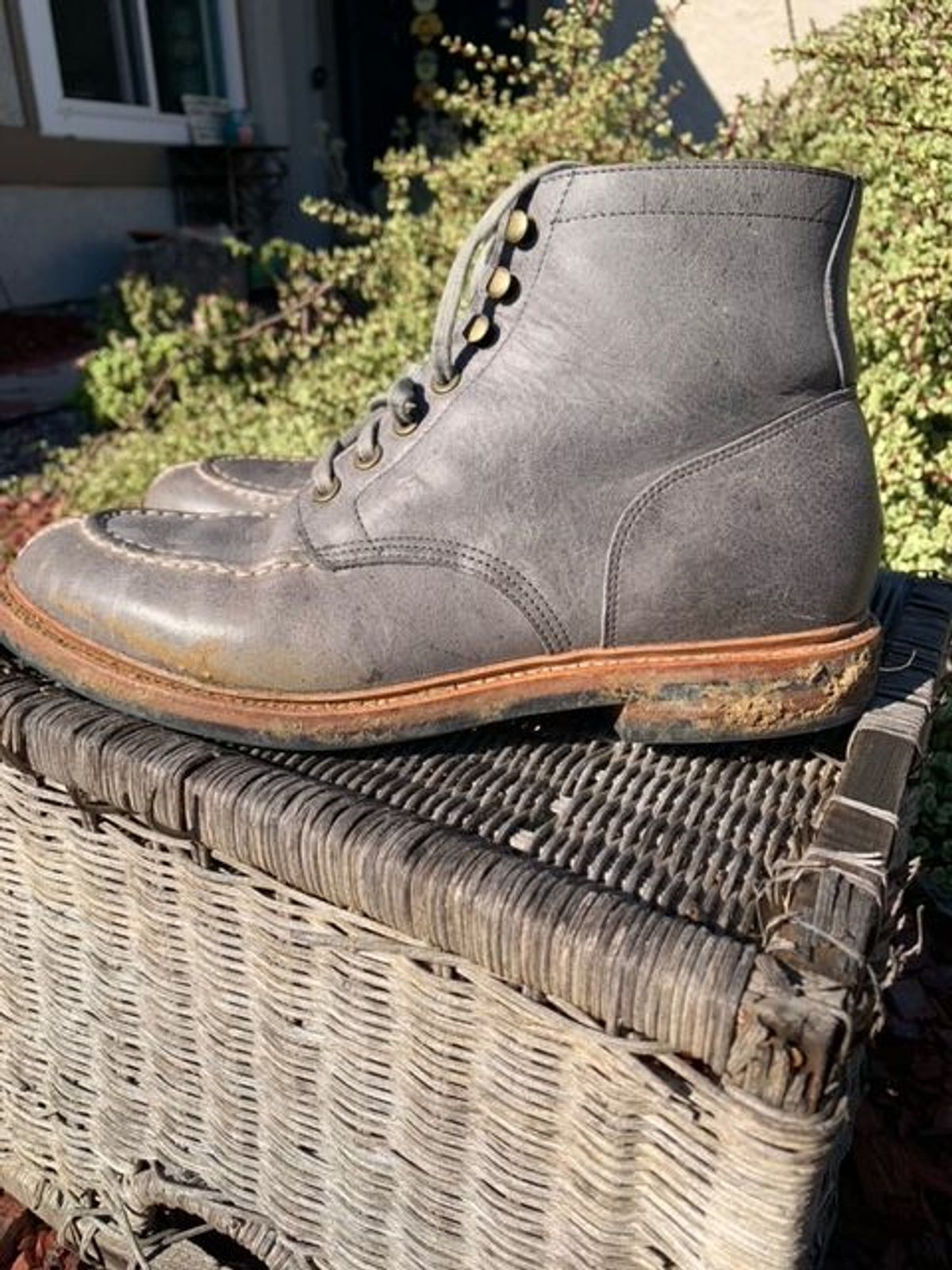 Photo by patinathunderdome on January 6, 2022 of the Grant Stone Ottawa Boot in C.F. Stead Storm Kudu.