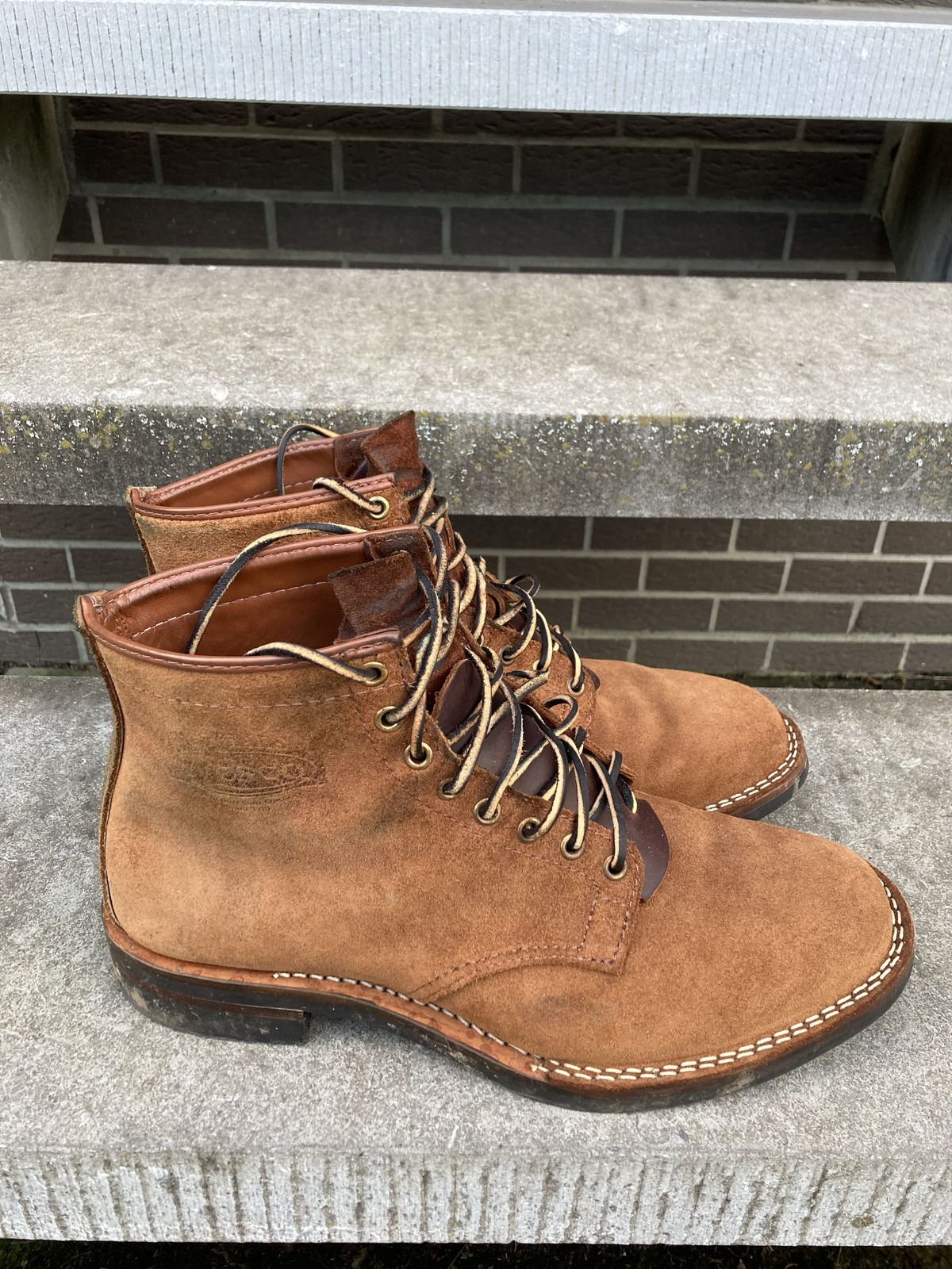 Photo by patinathunderdome on November 1, 2021 of the Wesco Johannes in Seidel Brown Domain Roughout.